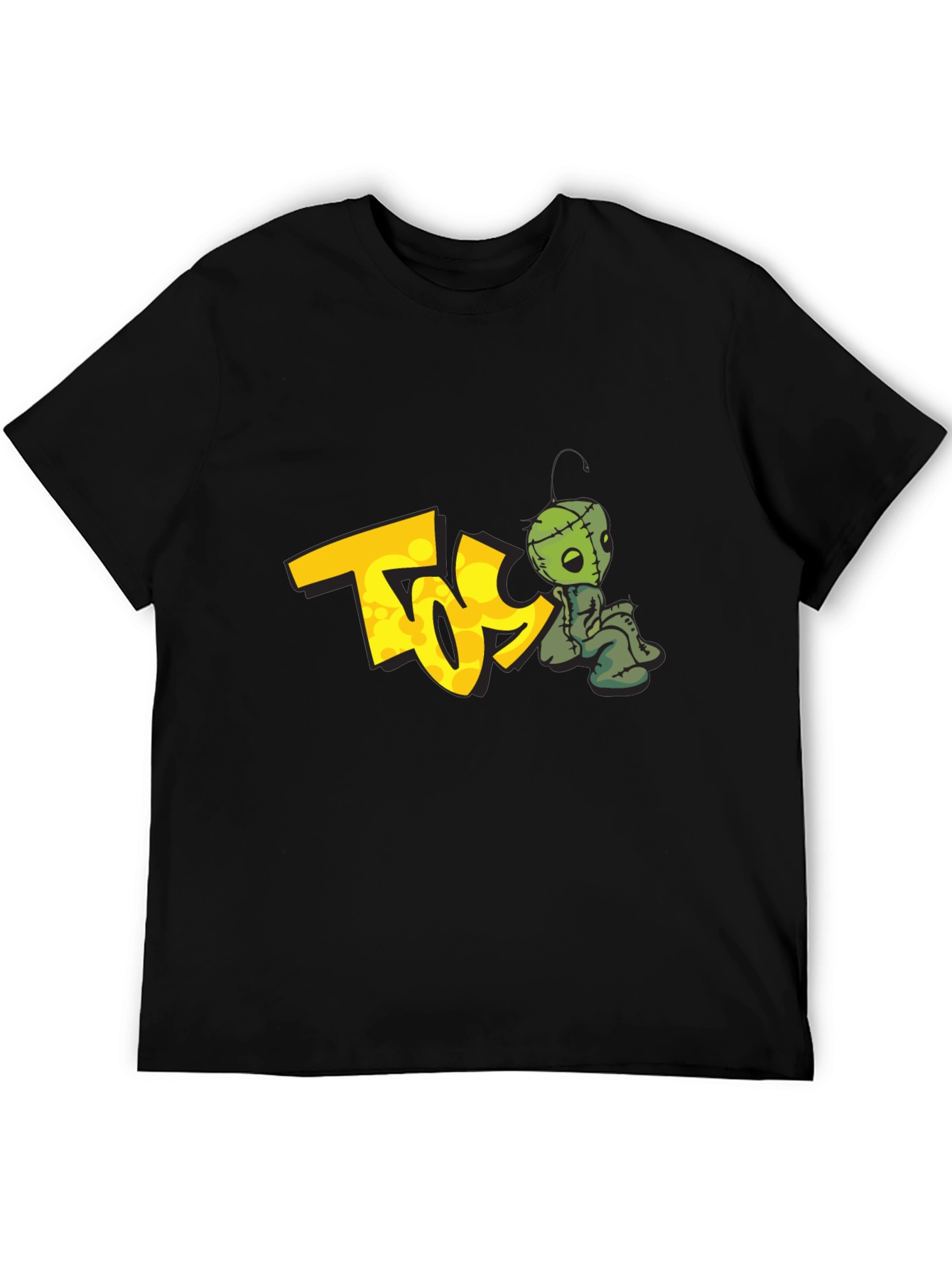 Unique Graphic Tee - Creepy Doll Design