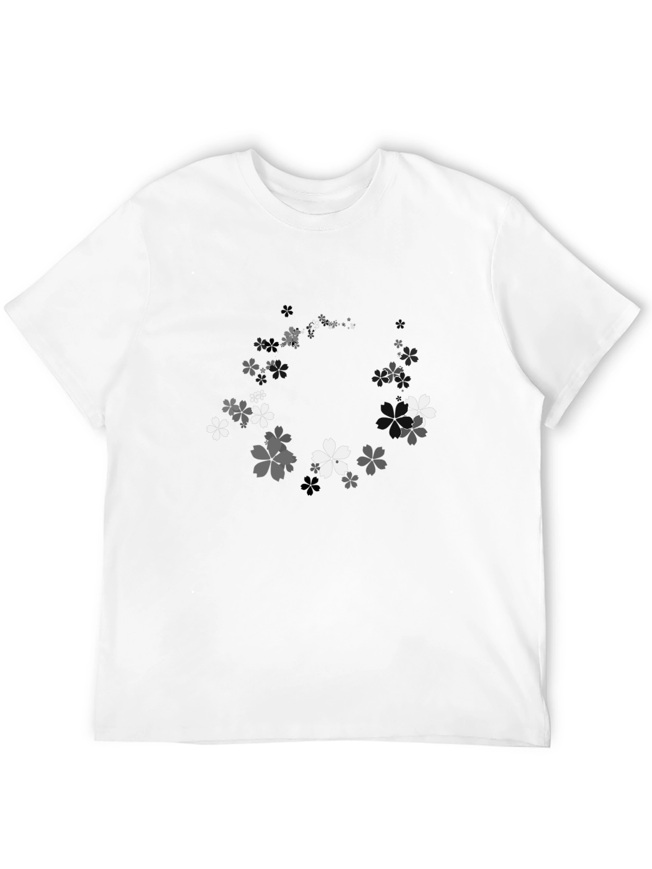 Cherry Blossom Graphic Black T-Shirt