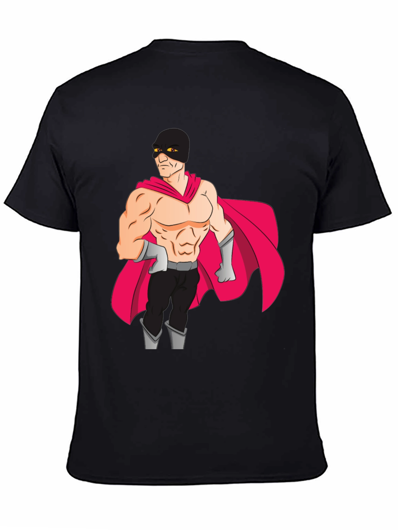Superhero Graphic Black T-Shirt