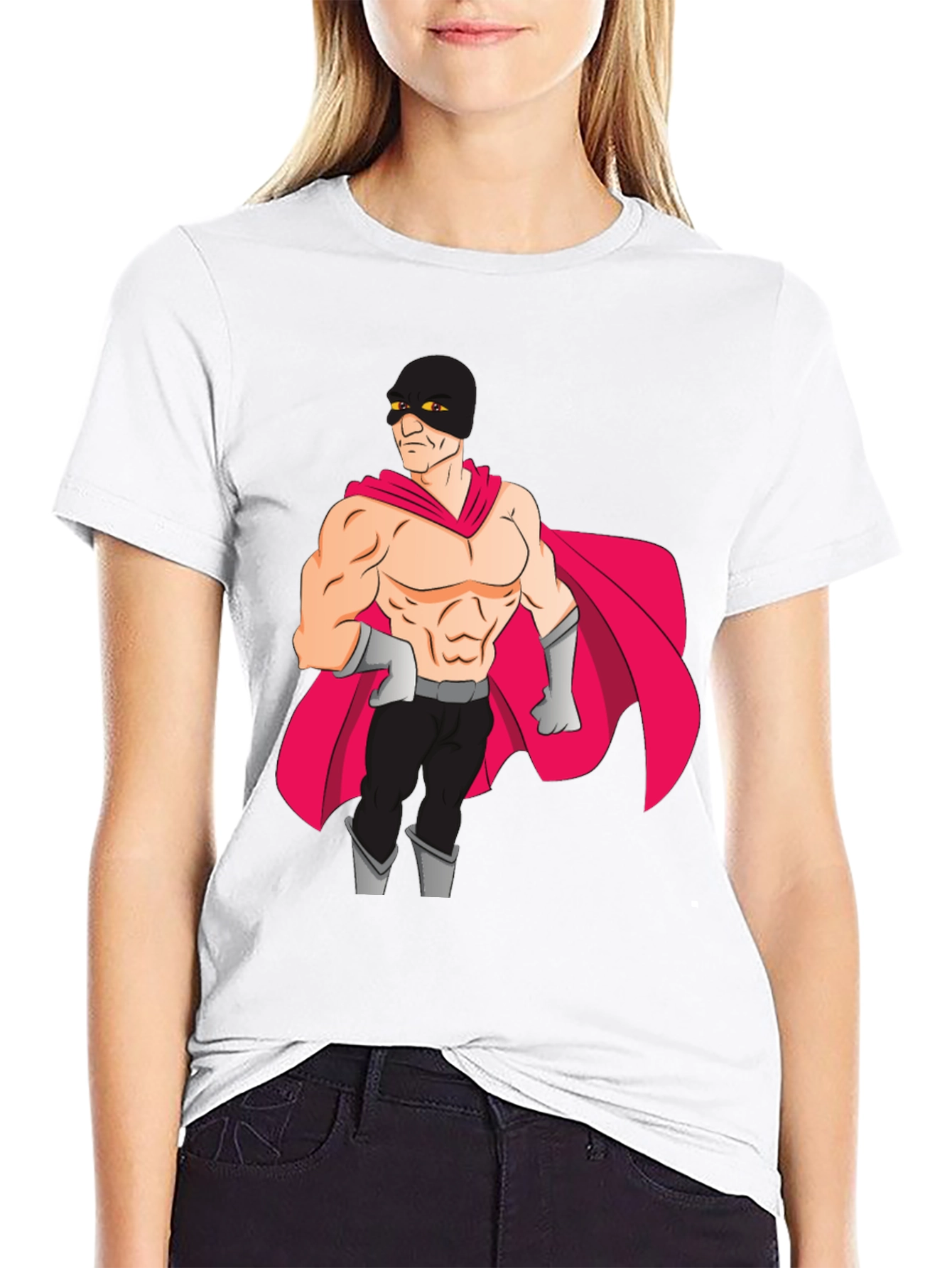 Superhero Graphic Black T-Shirt