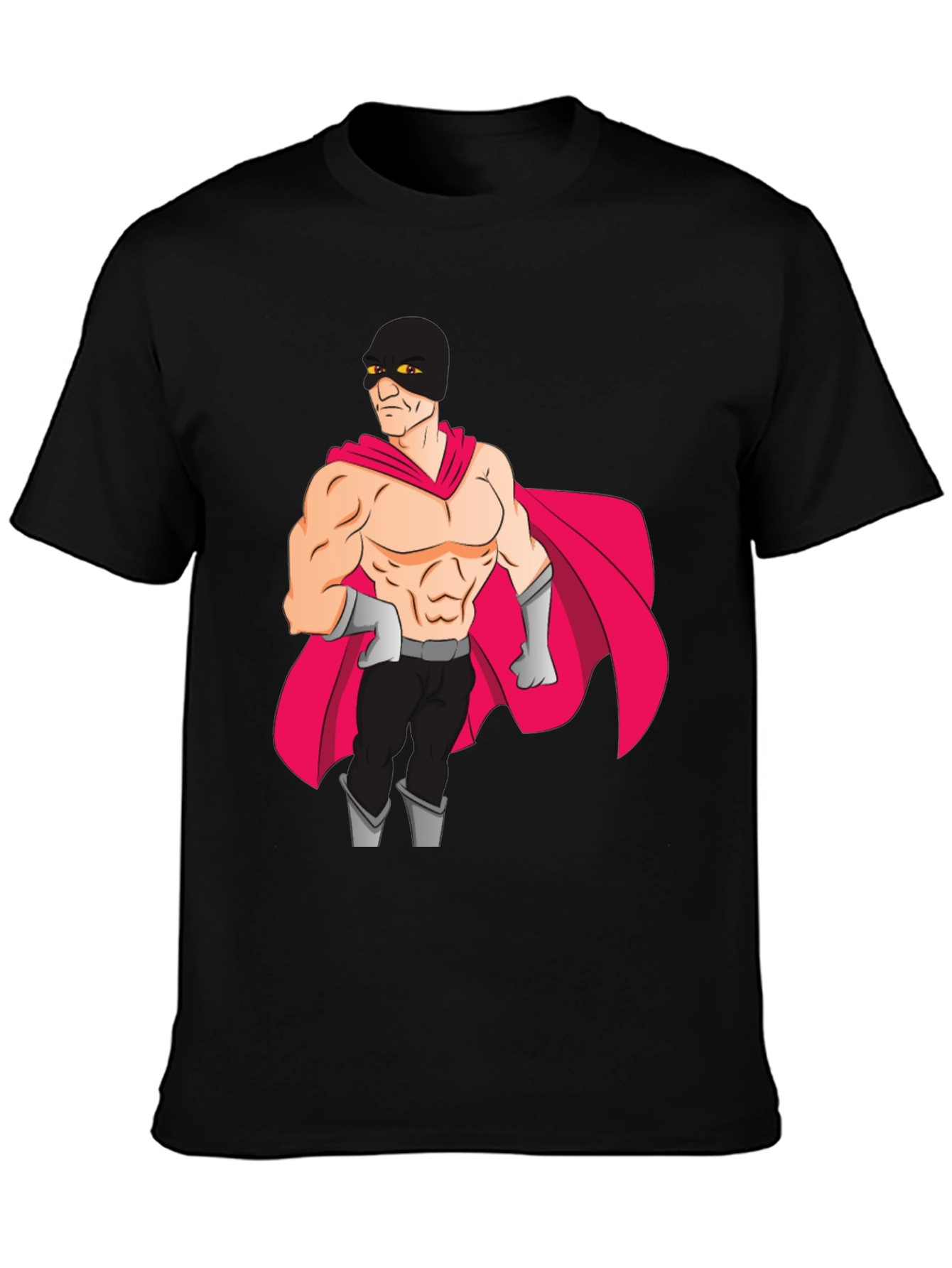 Superhero Graphic Black T-Shirt