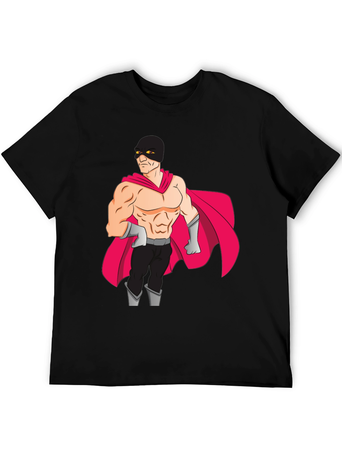 Superhero Graphic Black T-Shirt