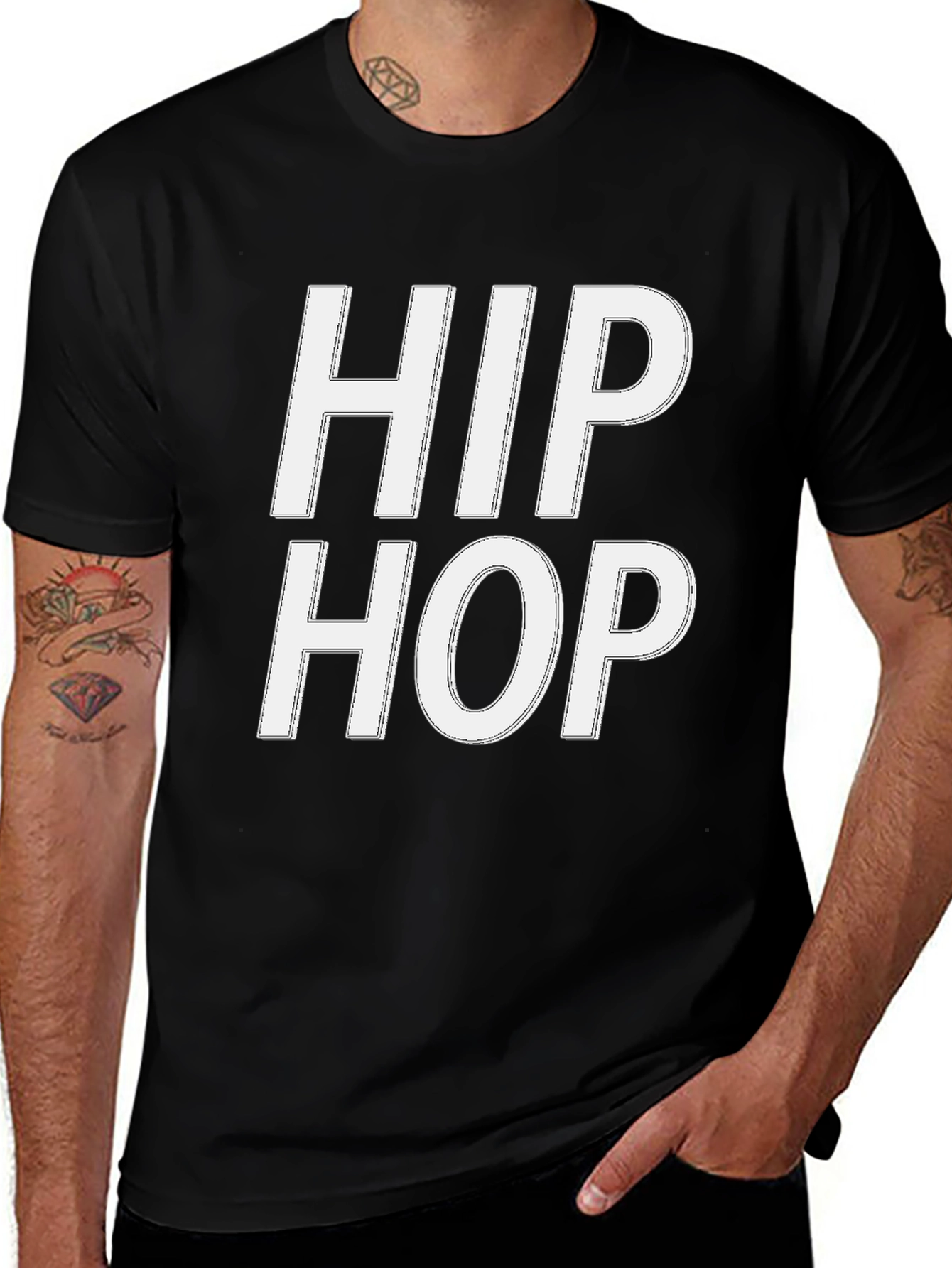 Hip Hop Black T-Shirt - Stylish Urban Apparel