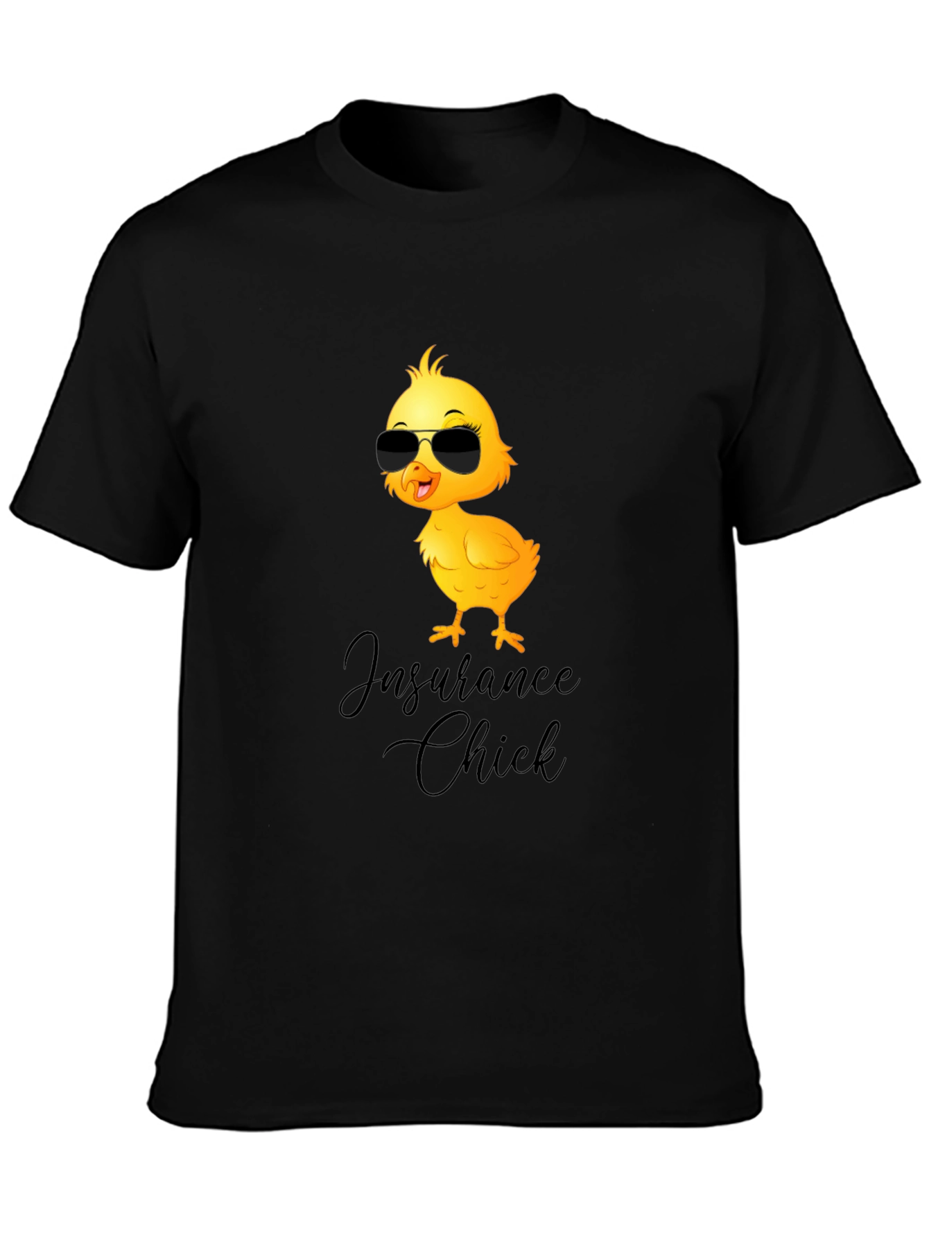 Insurance Chick T-Shirt - Funny Cartoon Bird Tee
