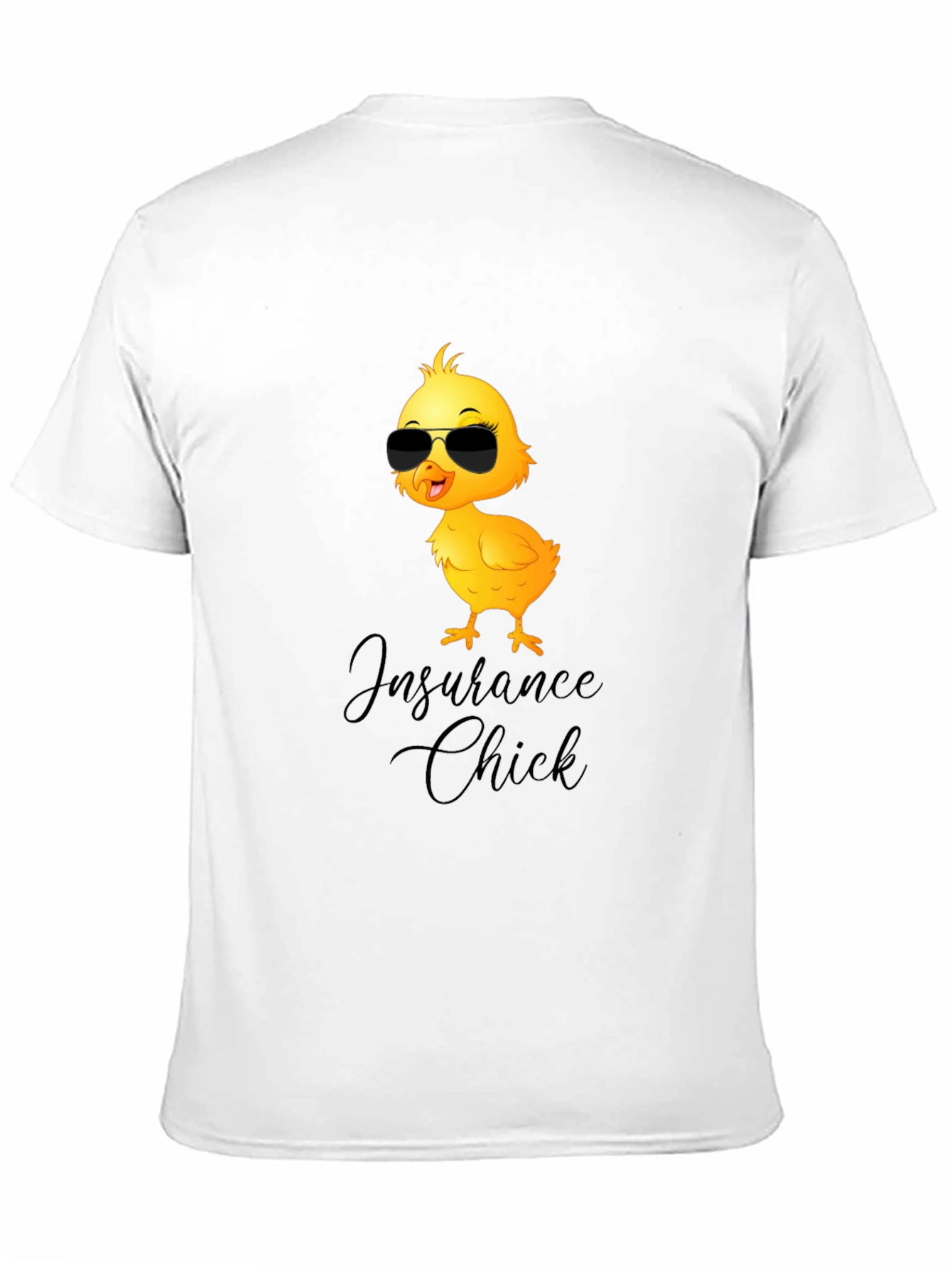 Insurance Chick T-Shirt - Funny Cartoon Bird Tee