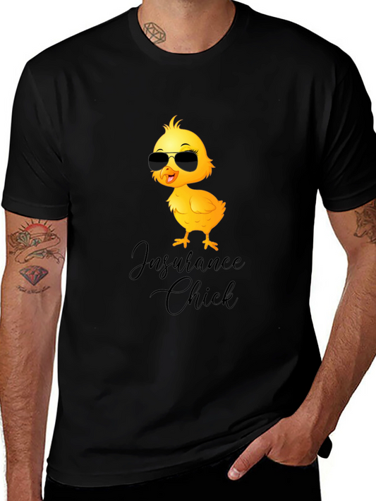 Insurance Chick T-Shirt - Funny Cartoon Bird Tee