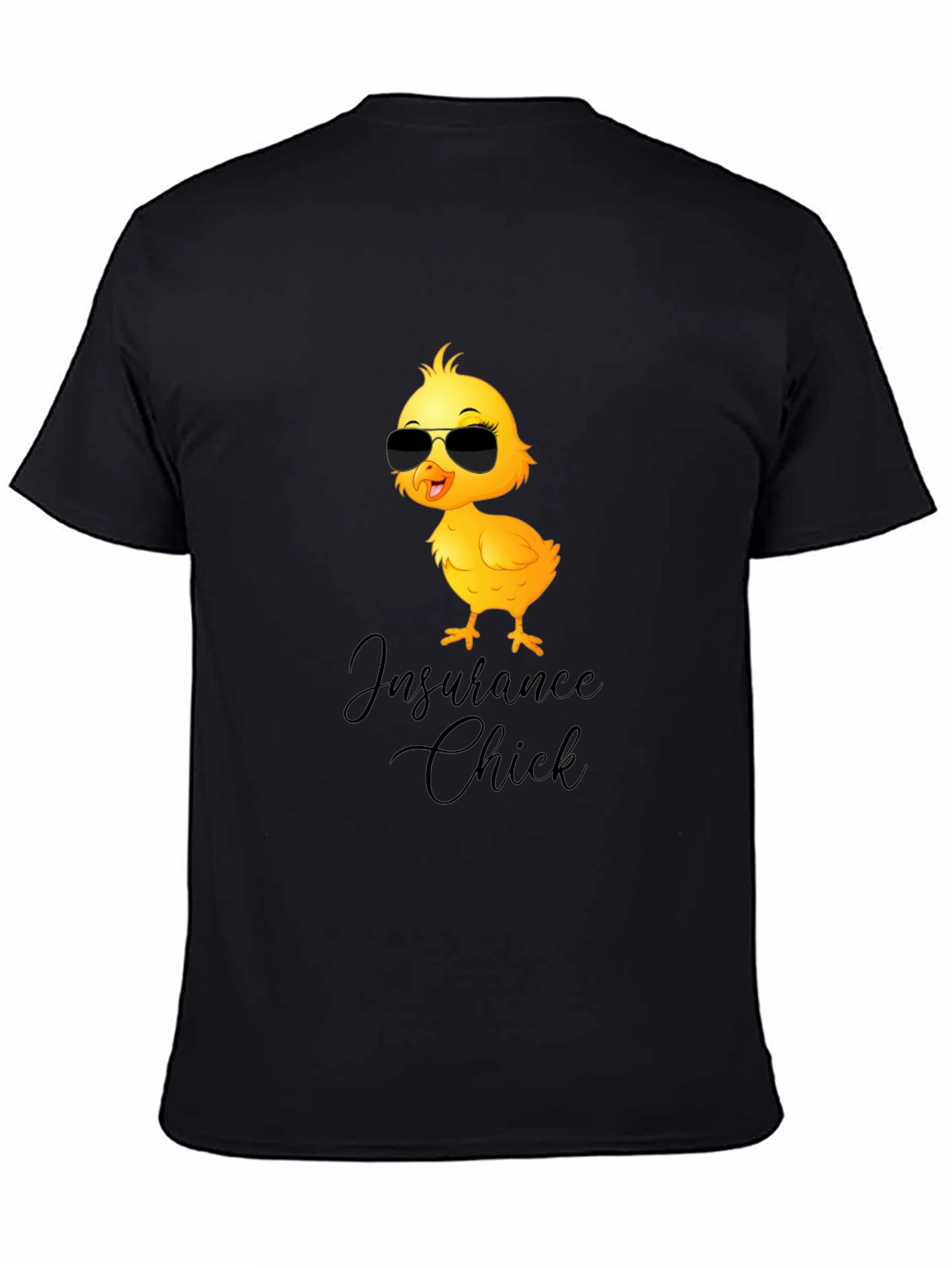 Insurance Chick T-Shirt - Funny Cartoon Bird Tee