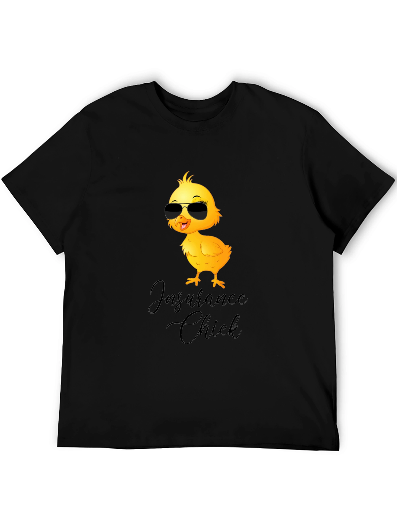 Insurance Chick T-Shirt - Funny Cartoon Bird Tee