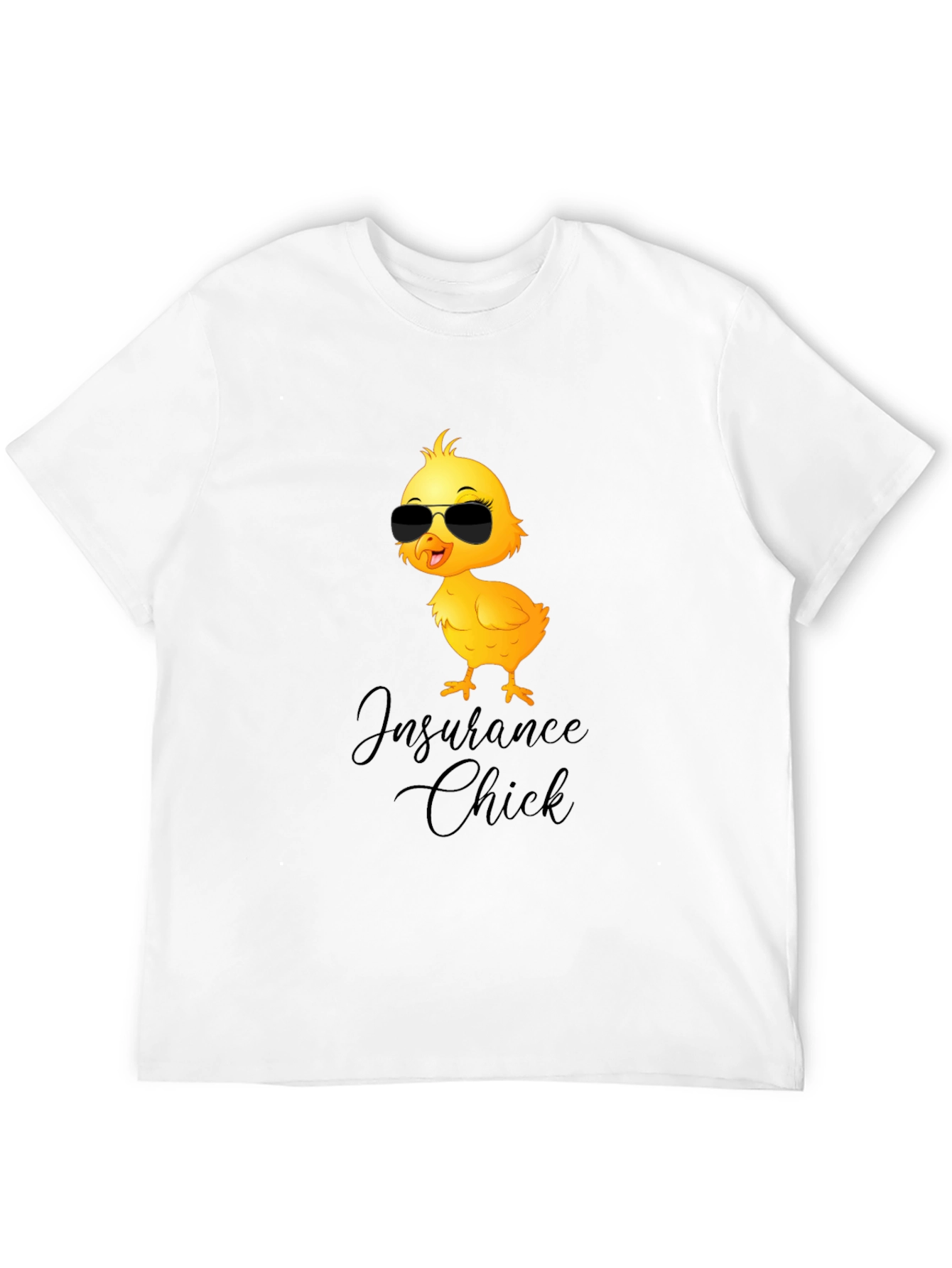 Insurance Chick T-Shirt - Funny Cartoon Bird Tee
