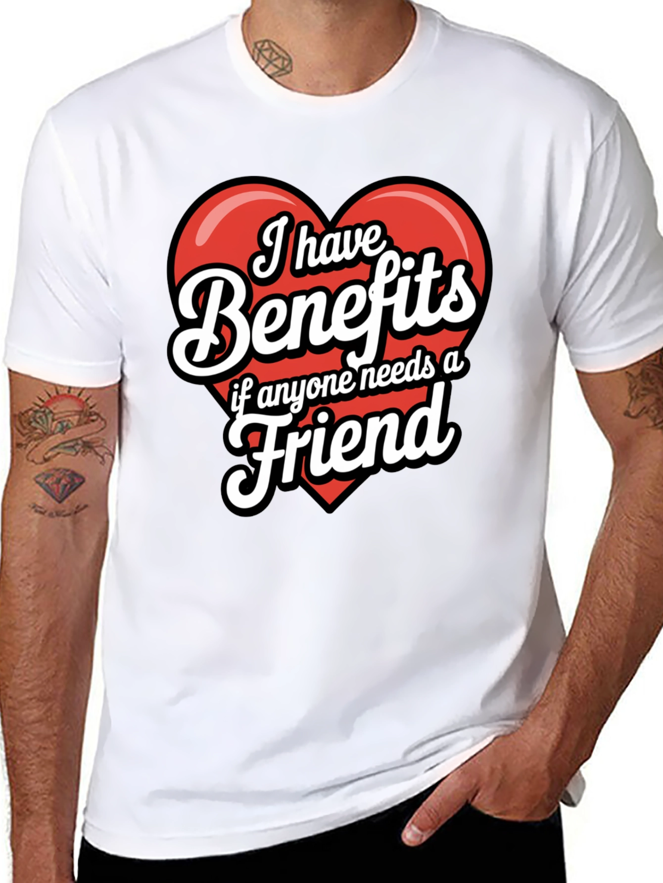 Funny Benefits Graphic T-Shirt