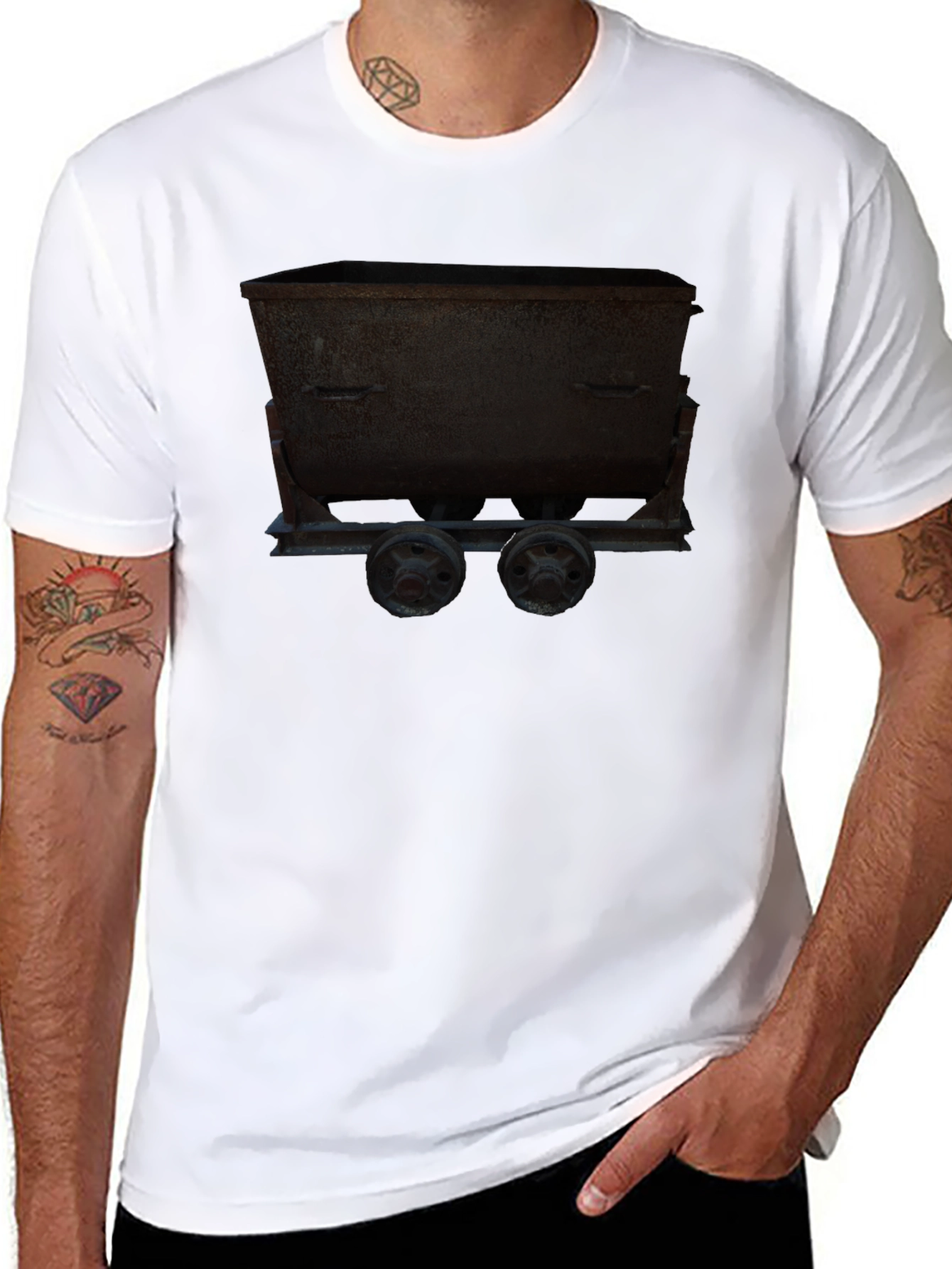 Mining Cart Graphic Tee - Dark