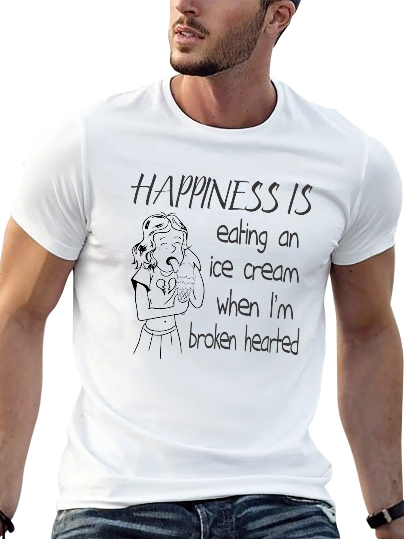 Happiness Broken Heart Ice Cream T-Shirt