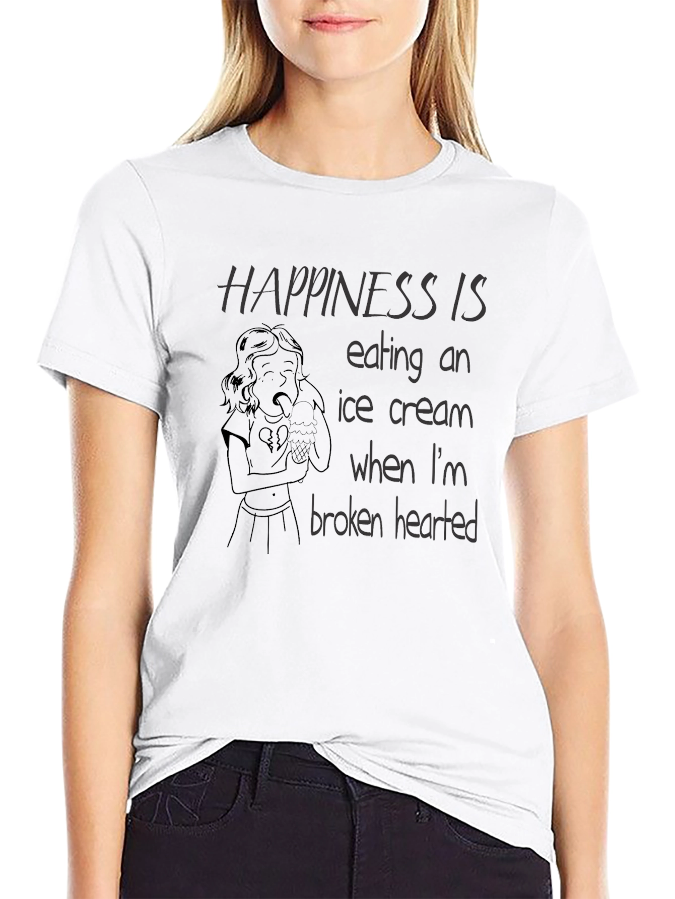 Happiness Broken Heart Ice Cream T-Shirt