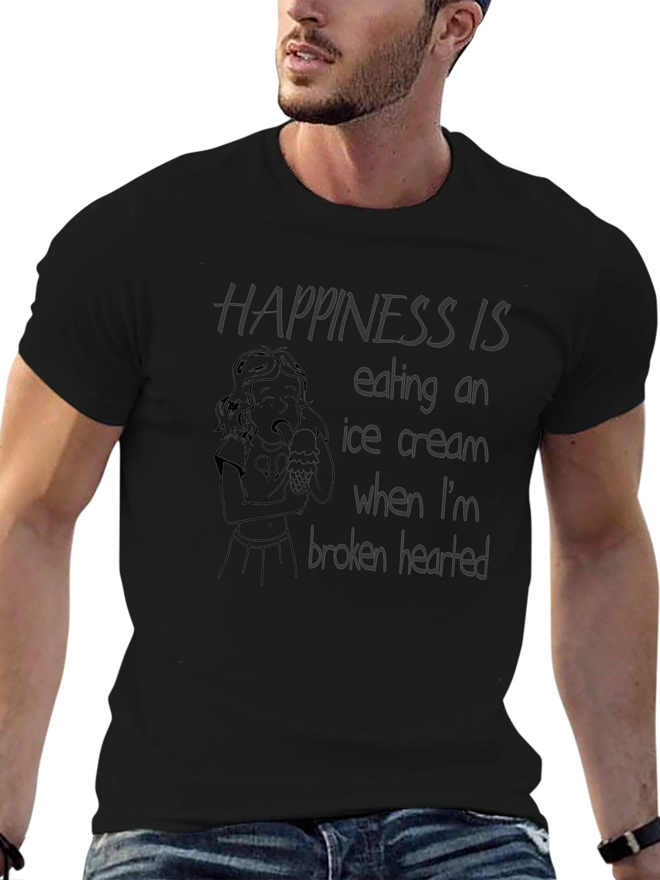 Happiness Broken Heart Ice Cream T-Shirt