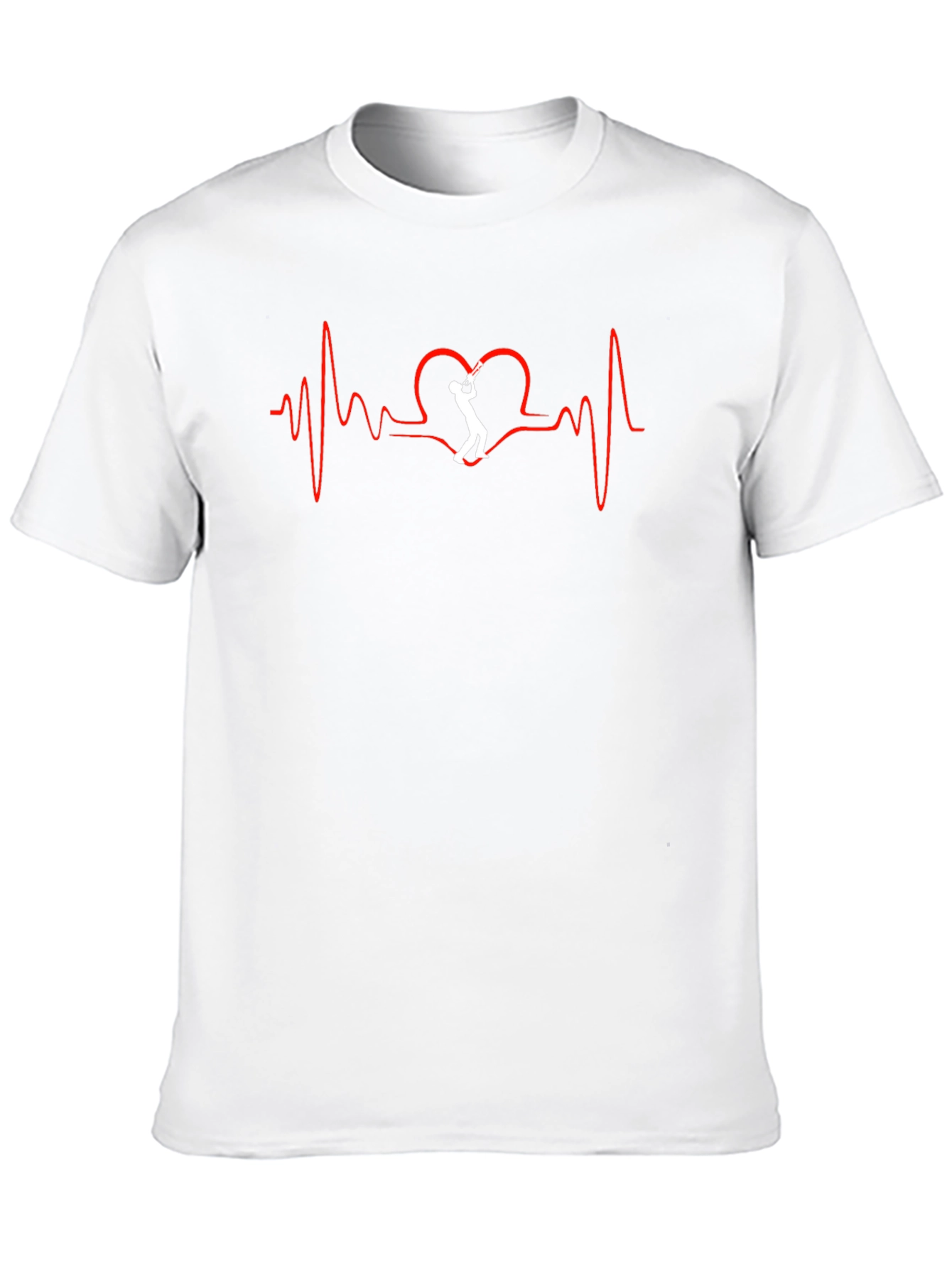Saxophone Heartbeat Graphic Tee - Music Lover T-Shirt