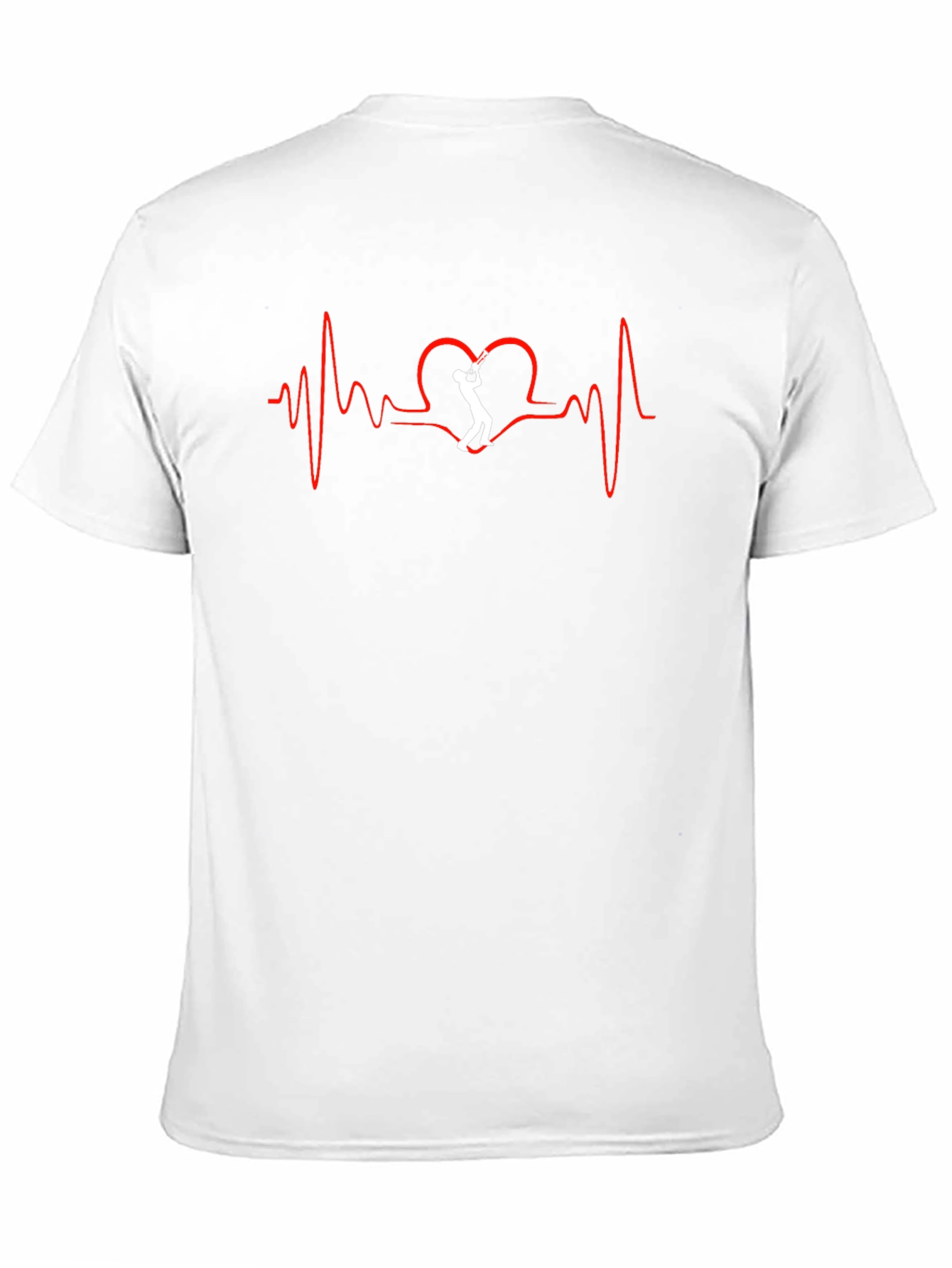 Saxophone Heartbeat Graphic Tee - Music Lover T-Shirt
