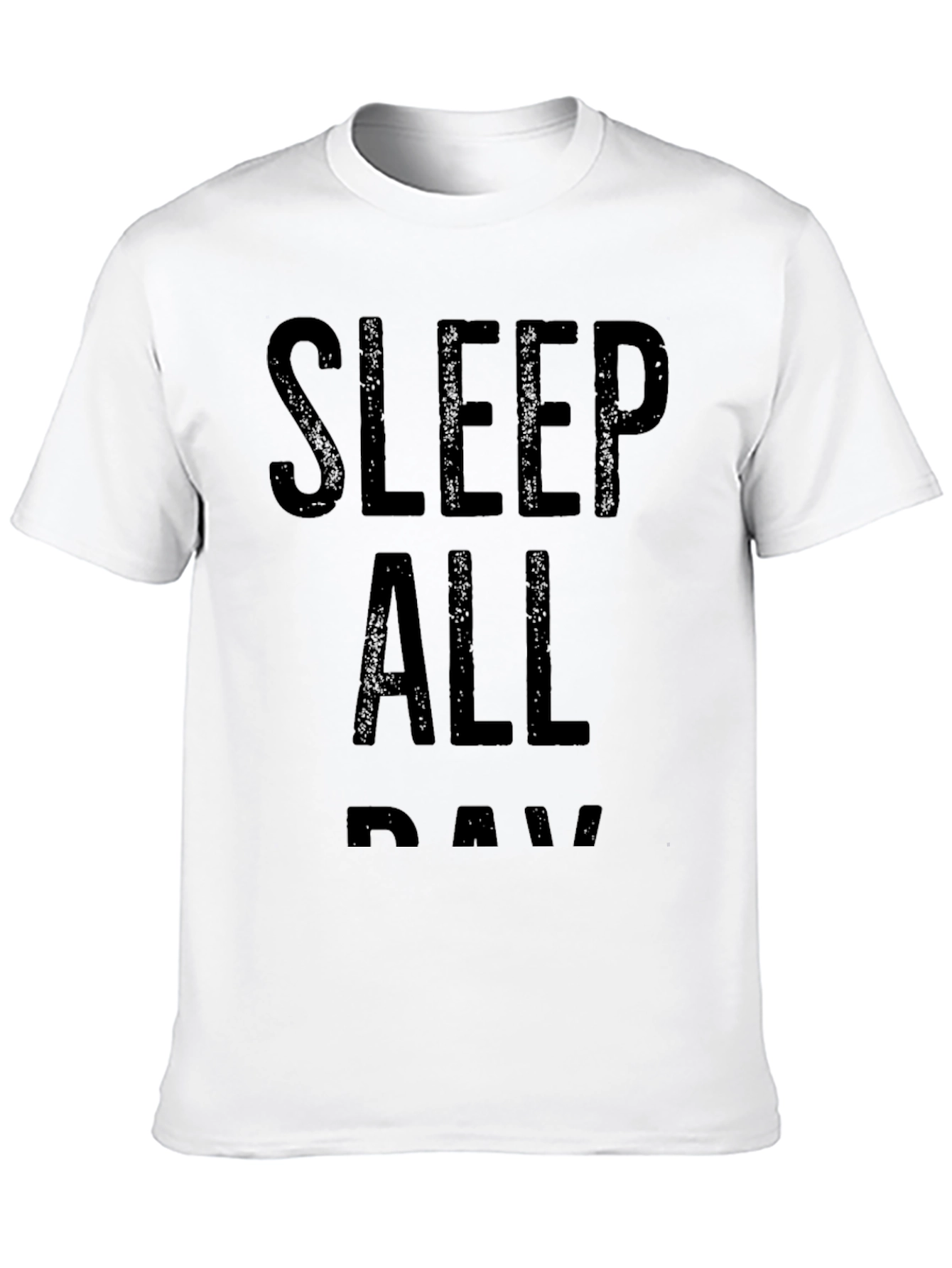 Sleep All Day Graphic T-Shirt - Black