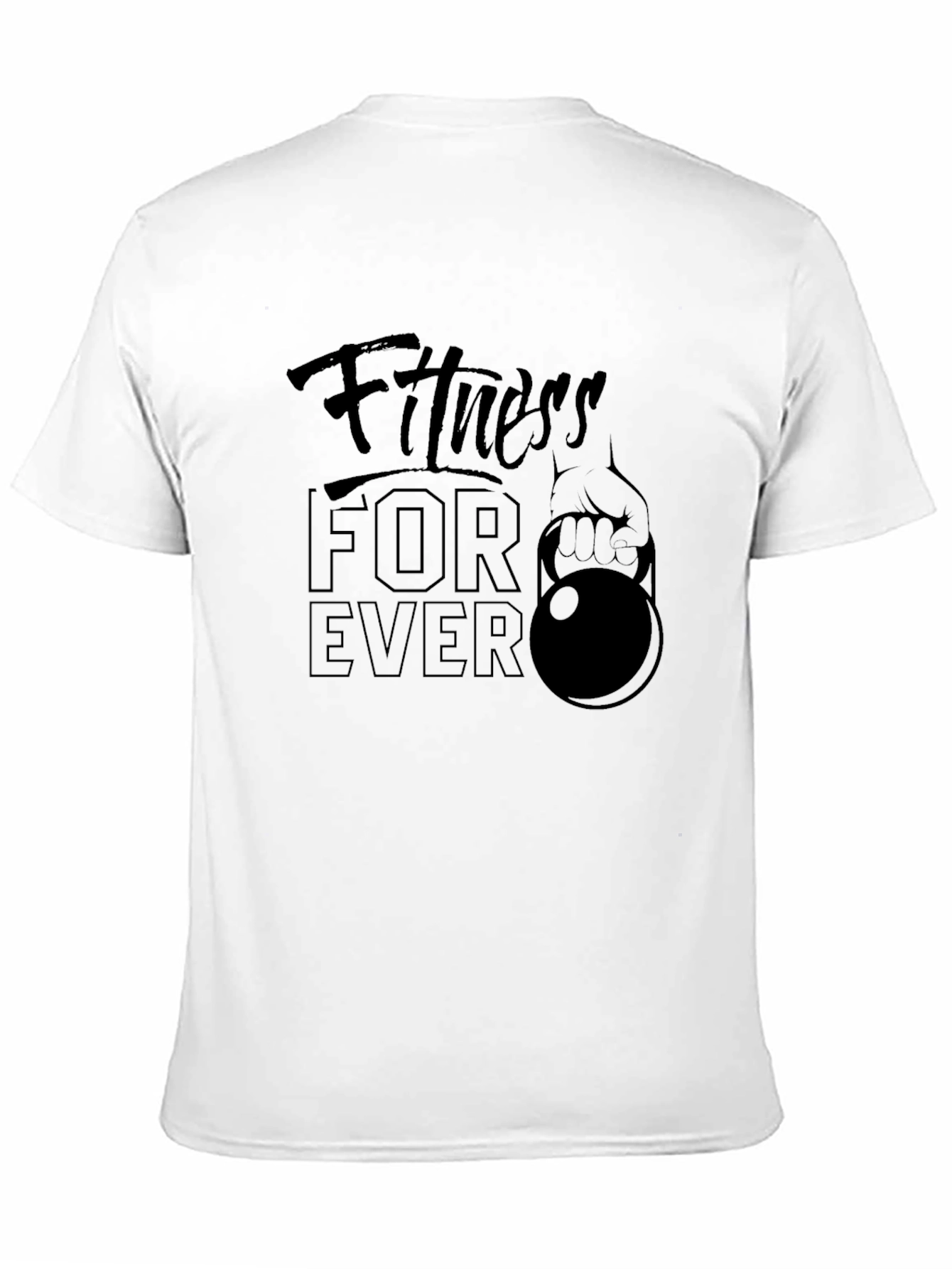 Fitness Forever Black Graphic T-Shirt