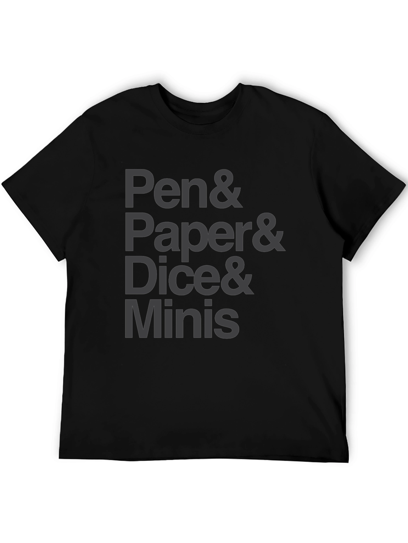 Pen Paper Dice Minis Black T-Shirt