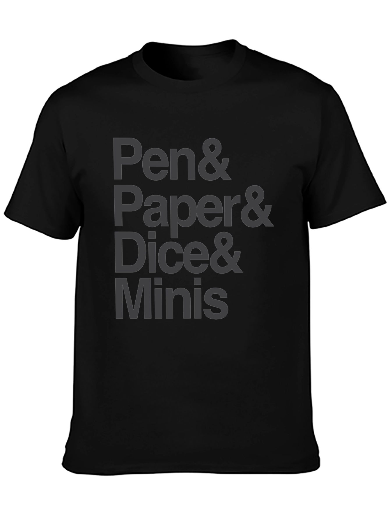 Pen Paper Dice Minis Black T-Shirt