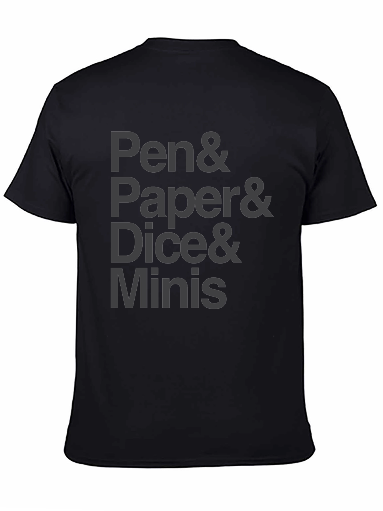 Pen Paper Dice Minis Black T-Shirt