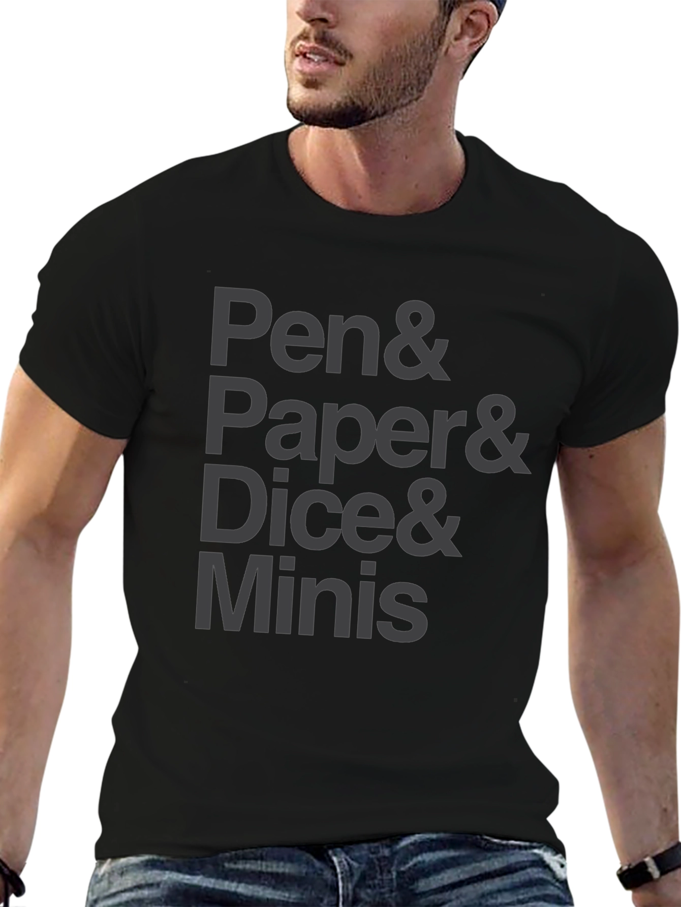 Pen Paper Dice Minis Black T-Shirt