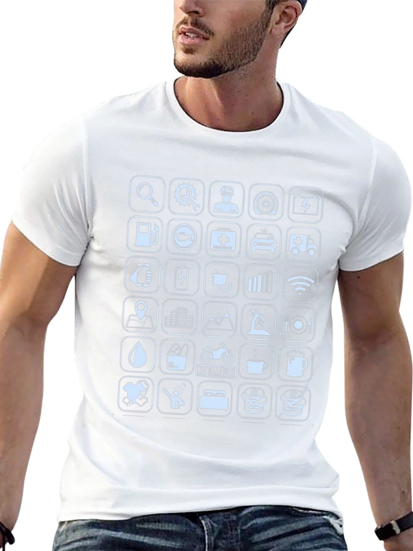Icon Graphic Print Crew Neck T-Shirt