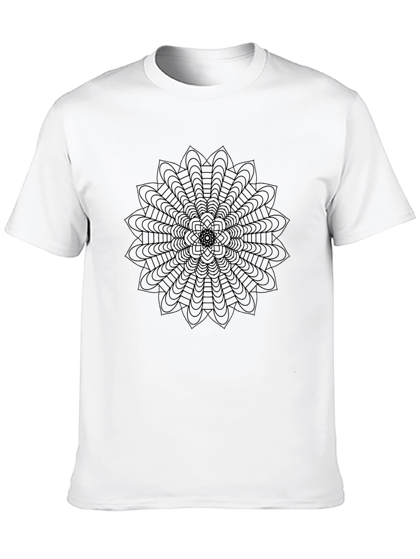Geometric Mandala T-Shirt - Stylish Black Tee