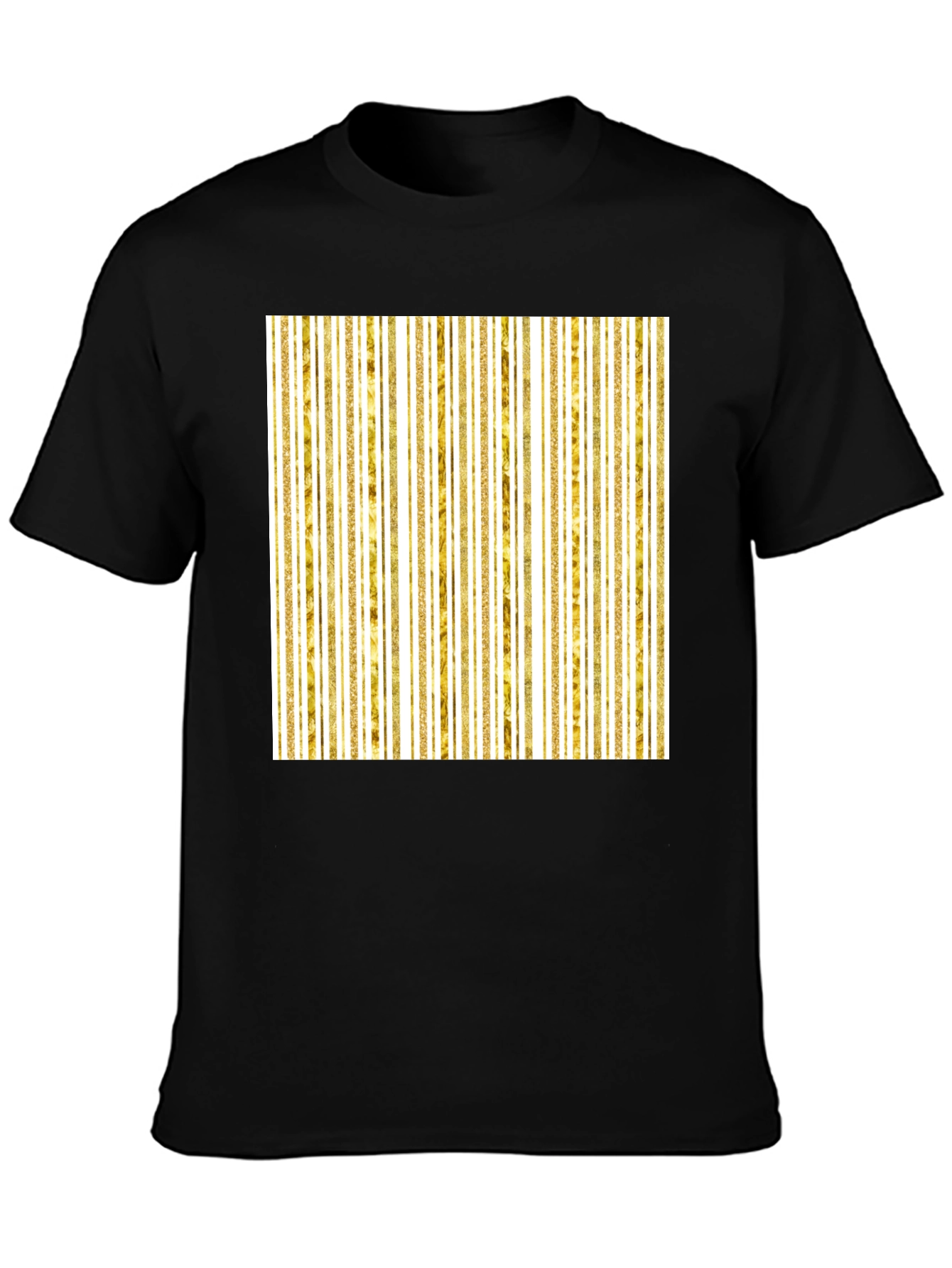 Gold Stripe Tee - Modern Minimalist Design