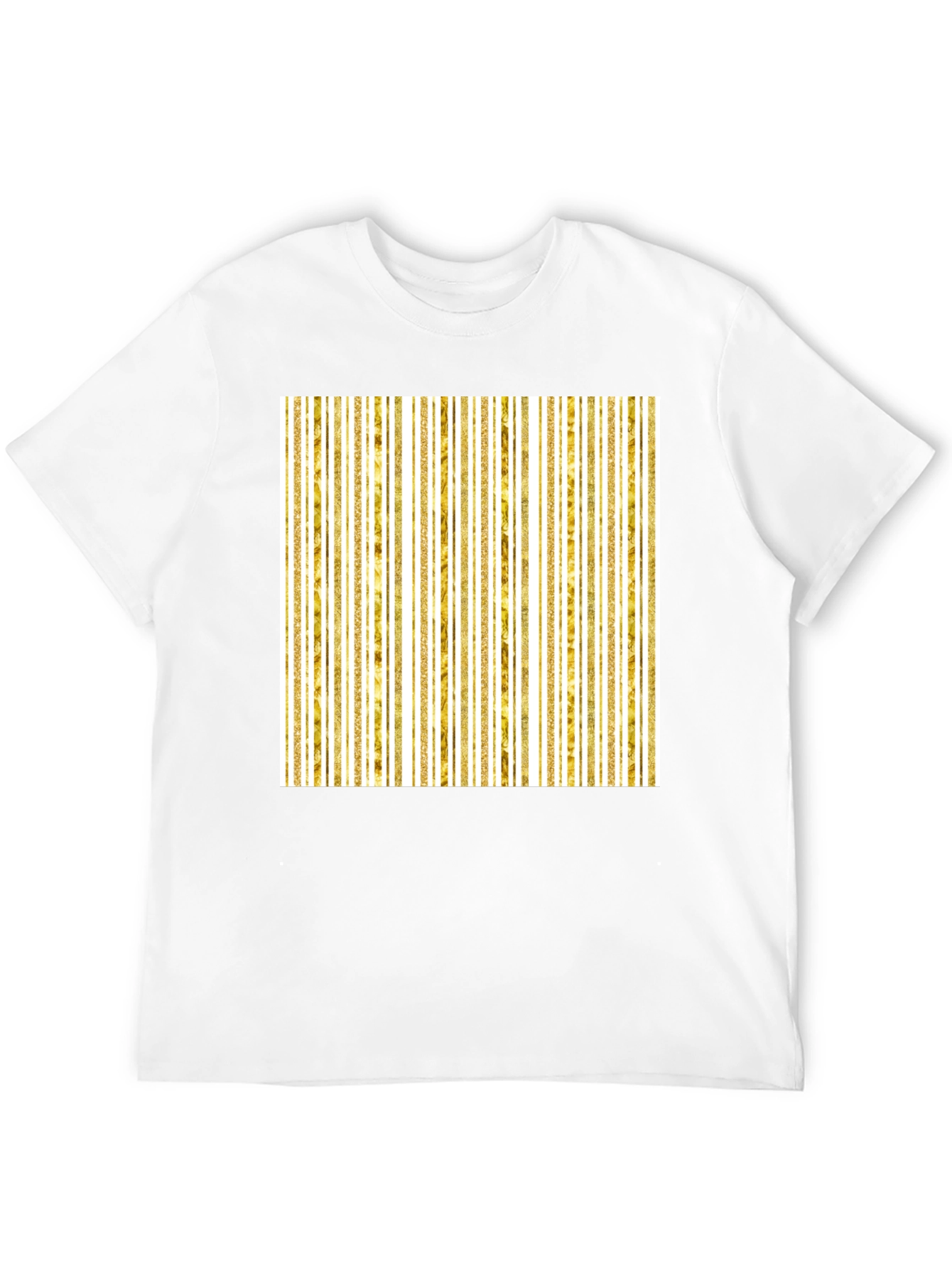 Gold Stripe Tee - Modern Minimalist Design