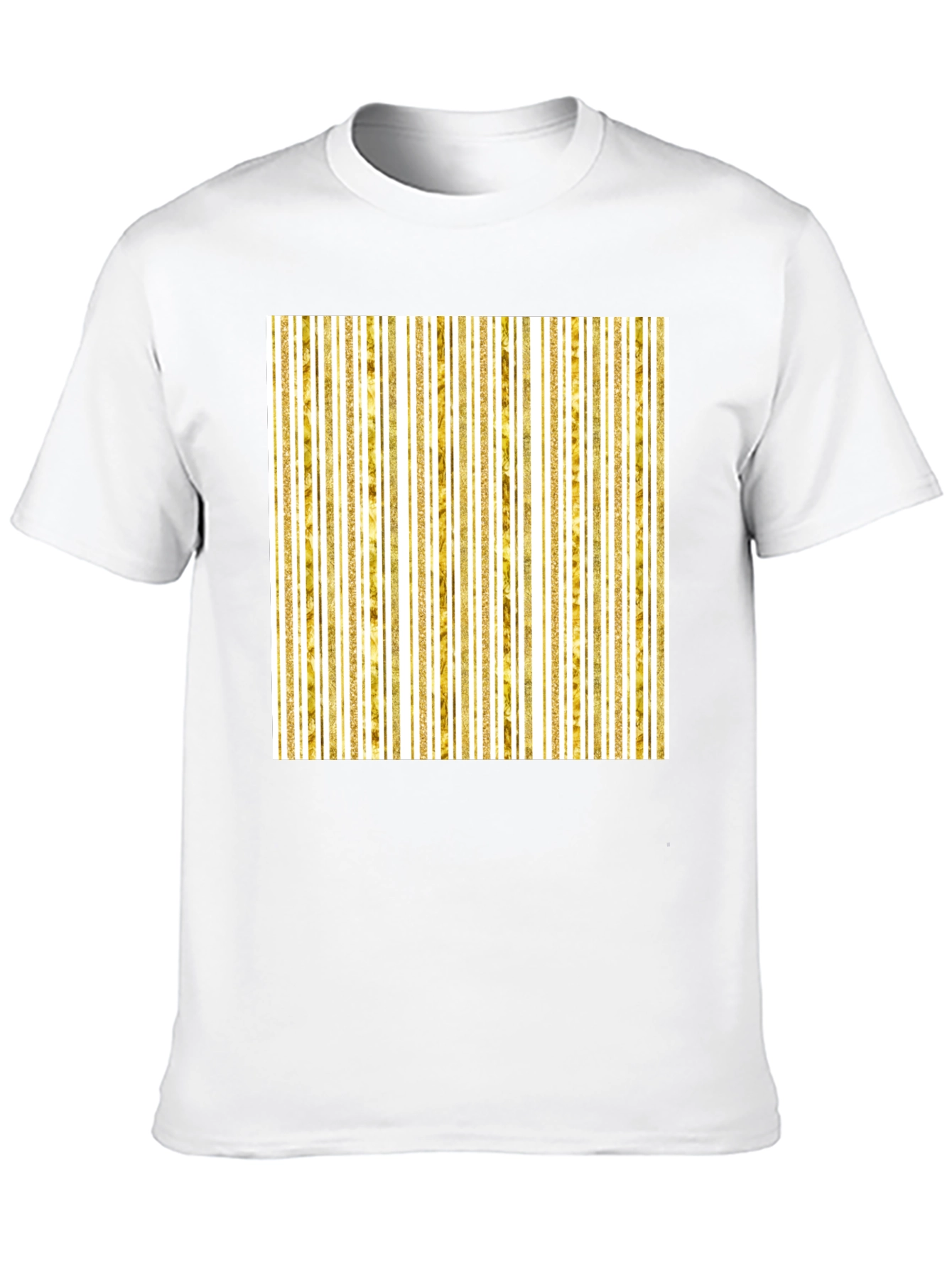 Gold Stripe Tee - Modern Minimalist Design