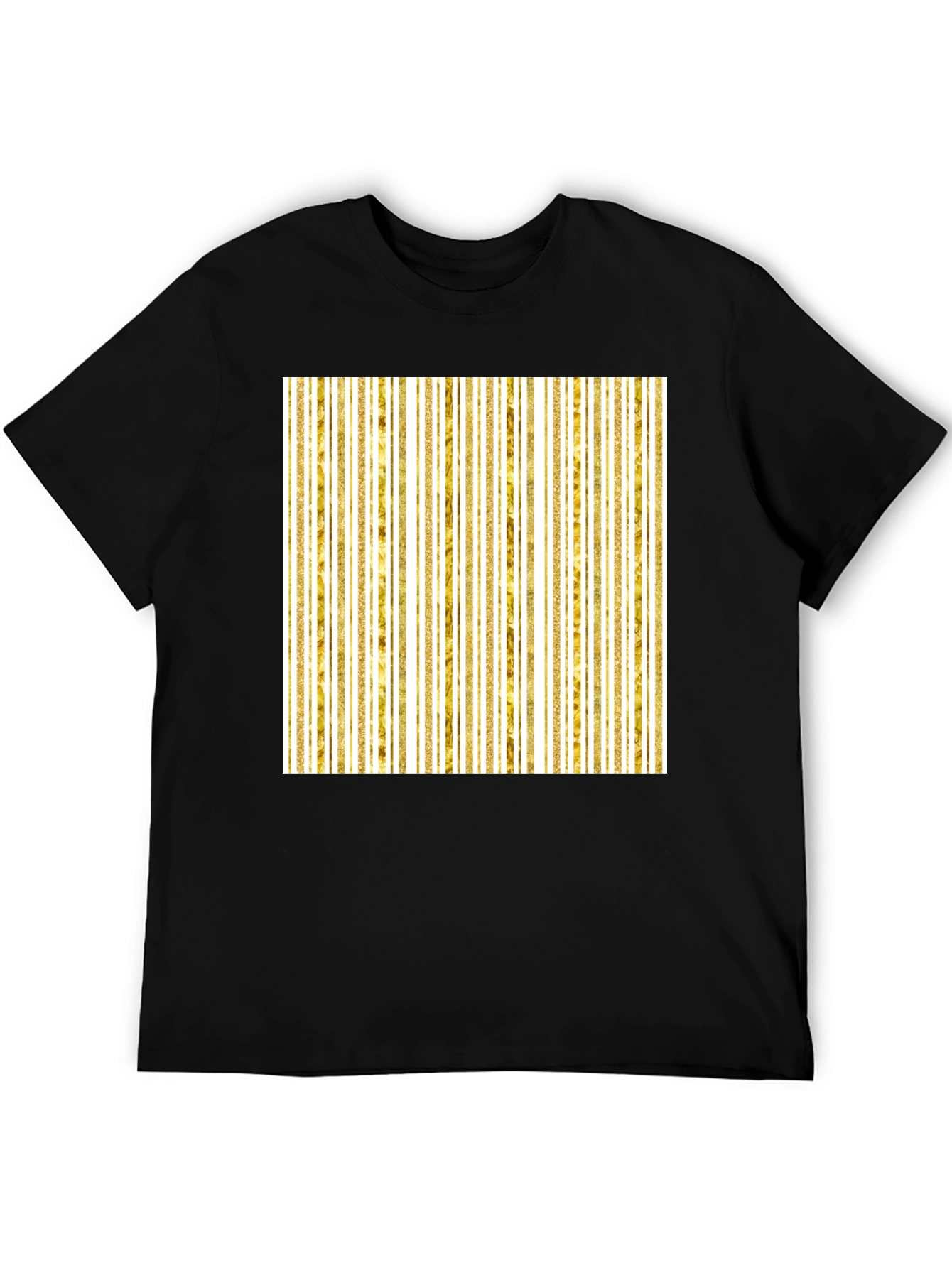 Gold Stripe Tee - Modern Minimalist Design