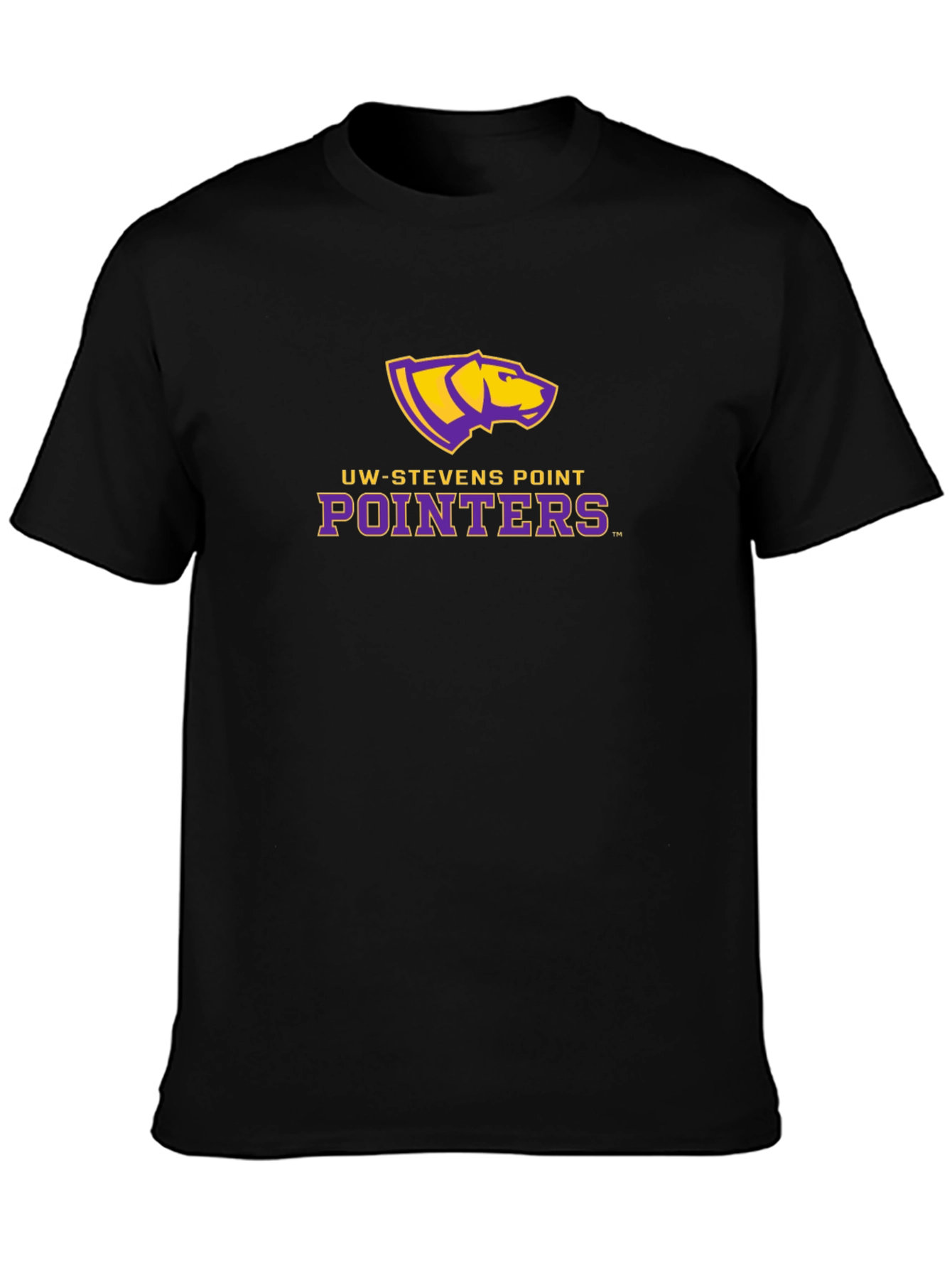 UW-Stevens Point Pointers Black T-Shirt