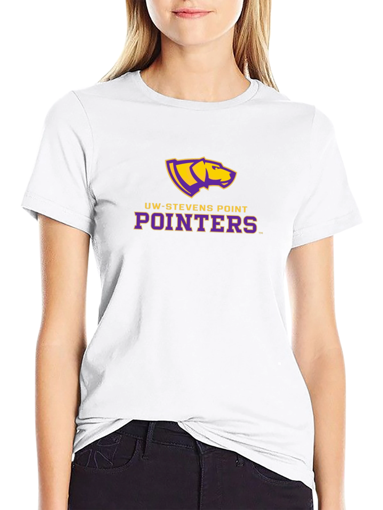 UW-Stevens Point Pointers Black T-Shirt