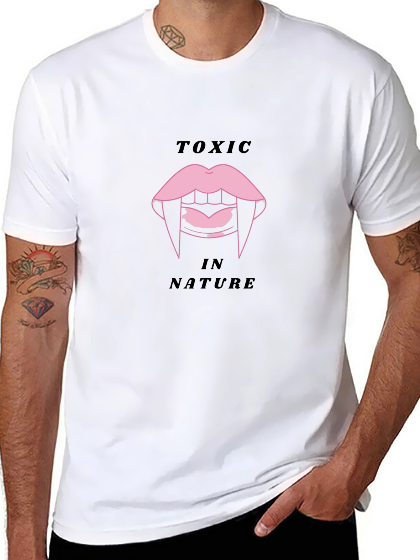 Toxic In Nature Graphic Black T-Shirt