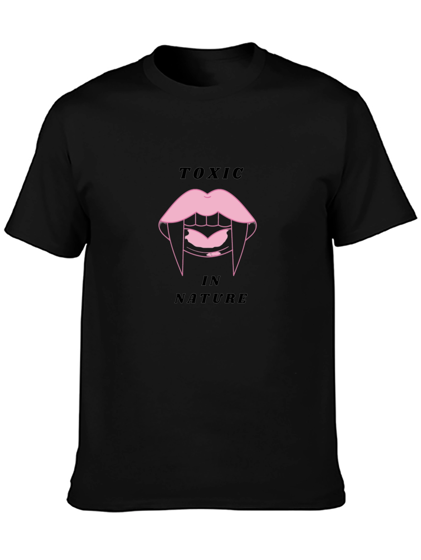 Toxic In Nature Graphic Black T-Shirt