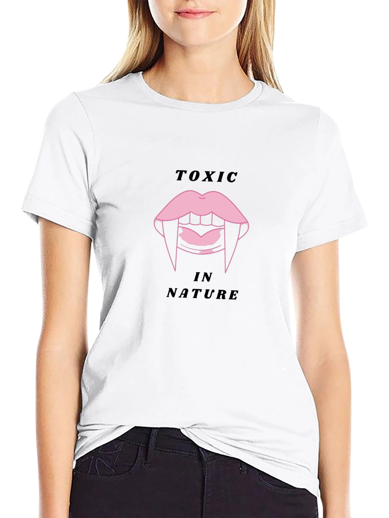 Toxic In Nature Graphic Black T-Shirt