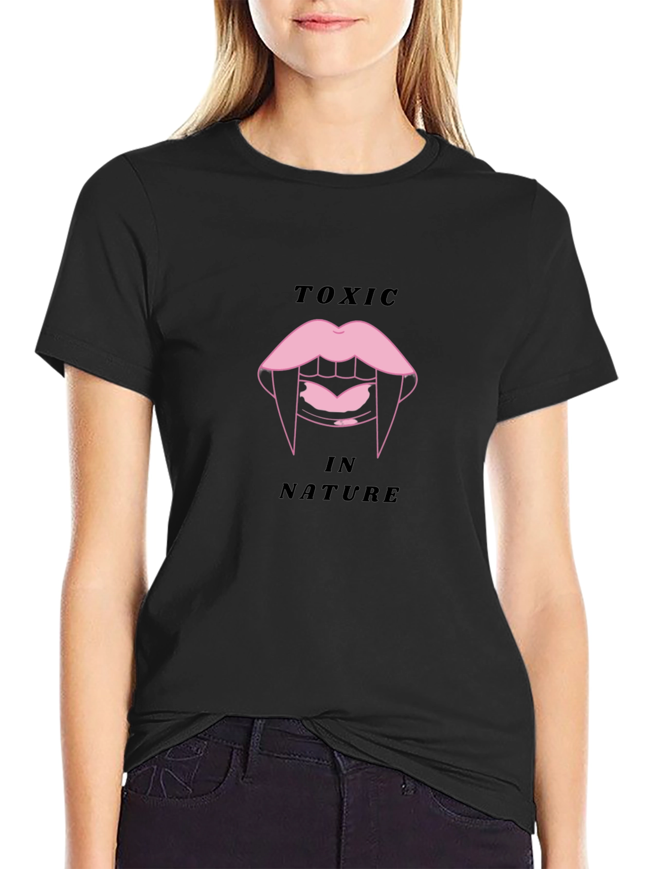 Toxic In Nature Graphic Black T-Shirt