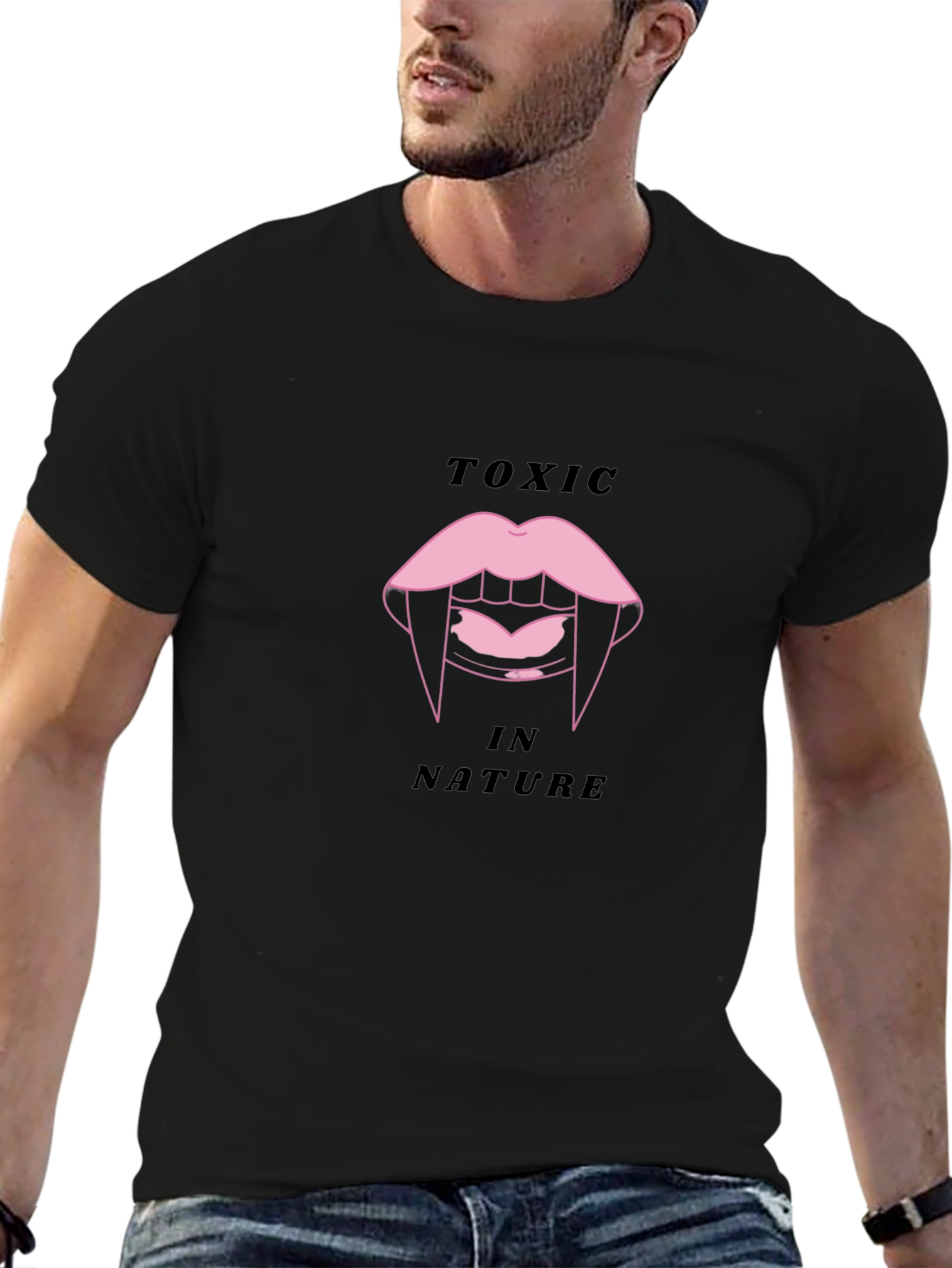 Toxic In Nature Graphic Black T-Shirt