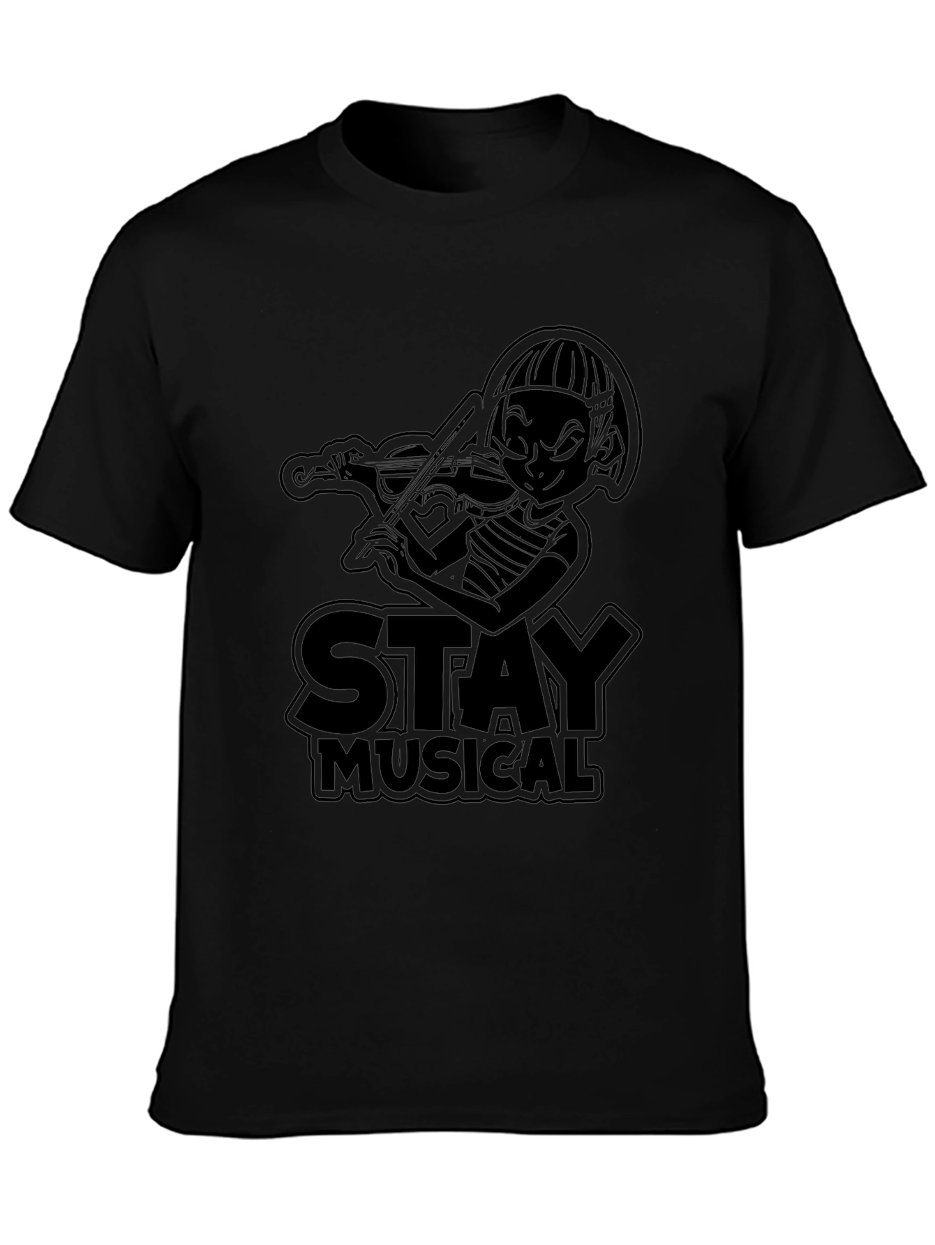 Stay Musical Black Graphic Tee