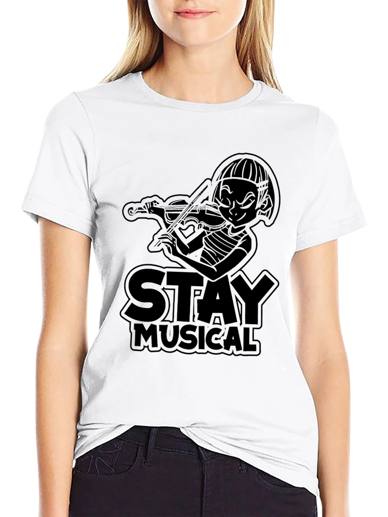 Stay Musical Black Graphic Tee