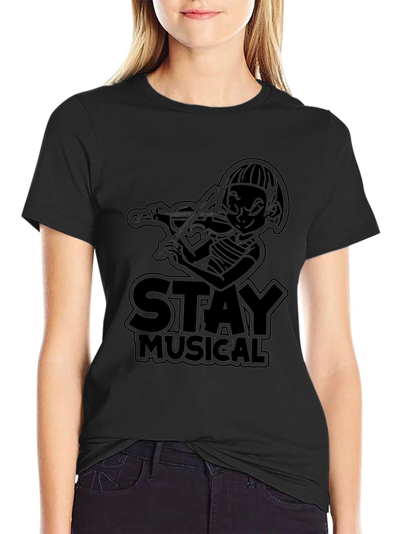Stay Musical Black Graphic Tee