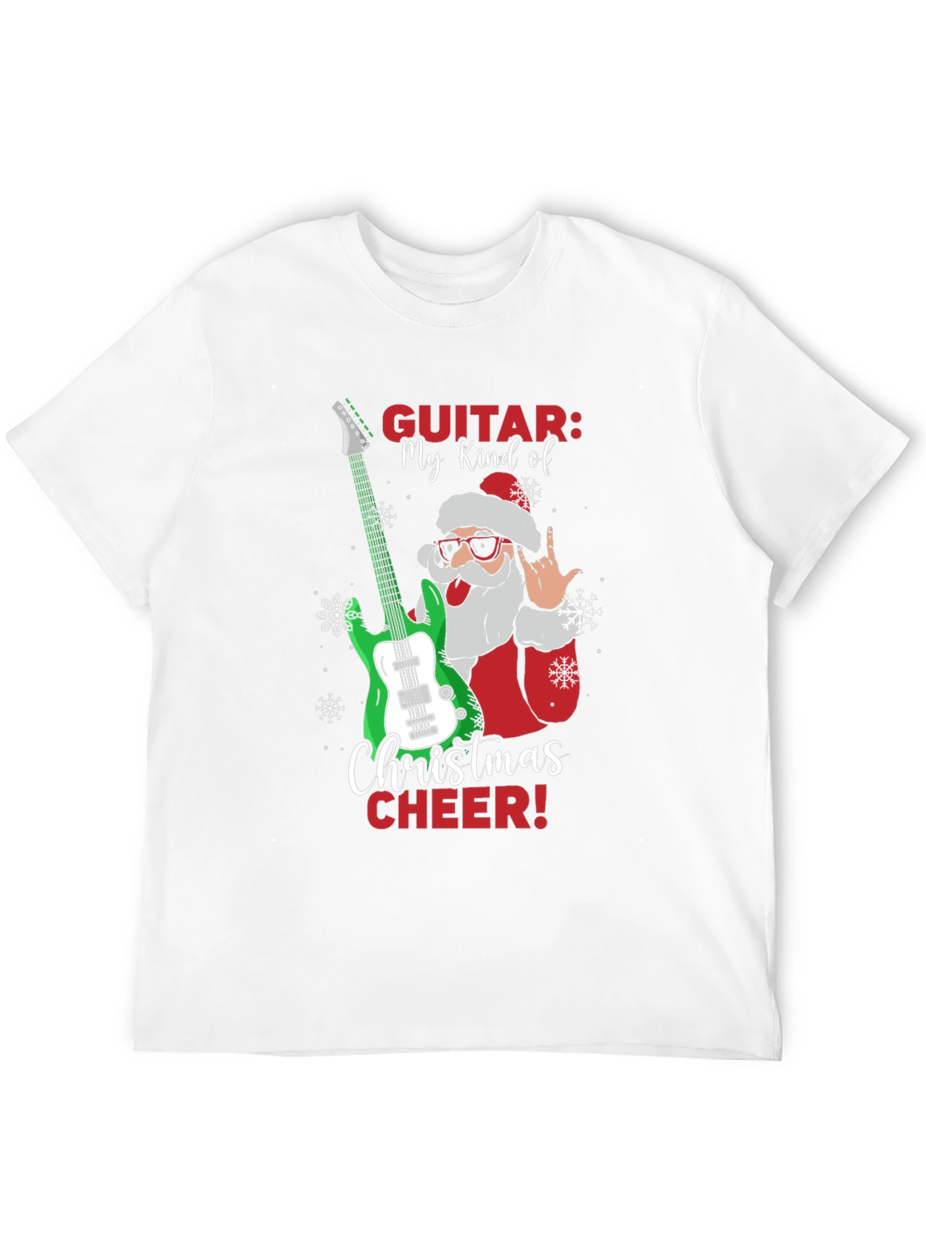 Christmas Guitar Santa T-Shirt