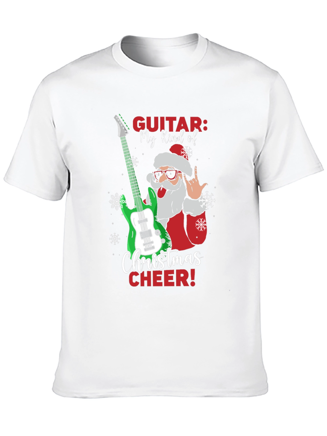 Christmas Guitar Santa T-Shirt