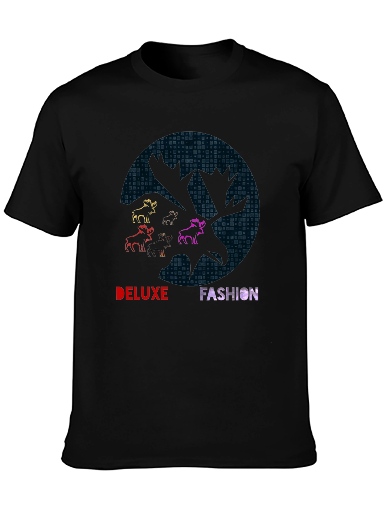 Deluxe Fashion Graphic Print Black T-Shirt