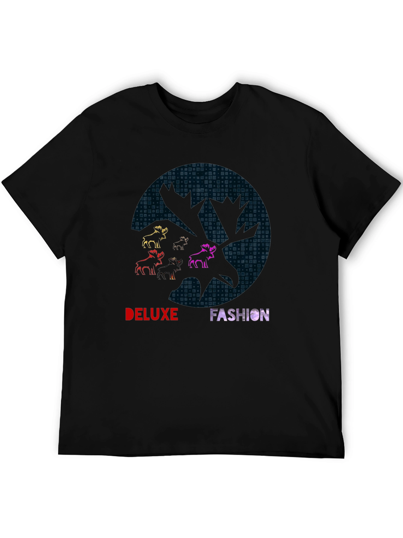 Deluxe Fashion Graphic Print Black T-Shirt
