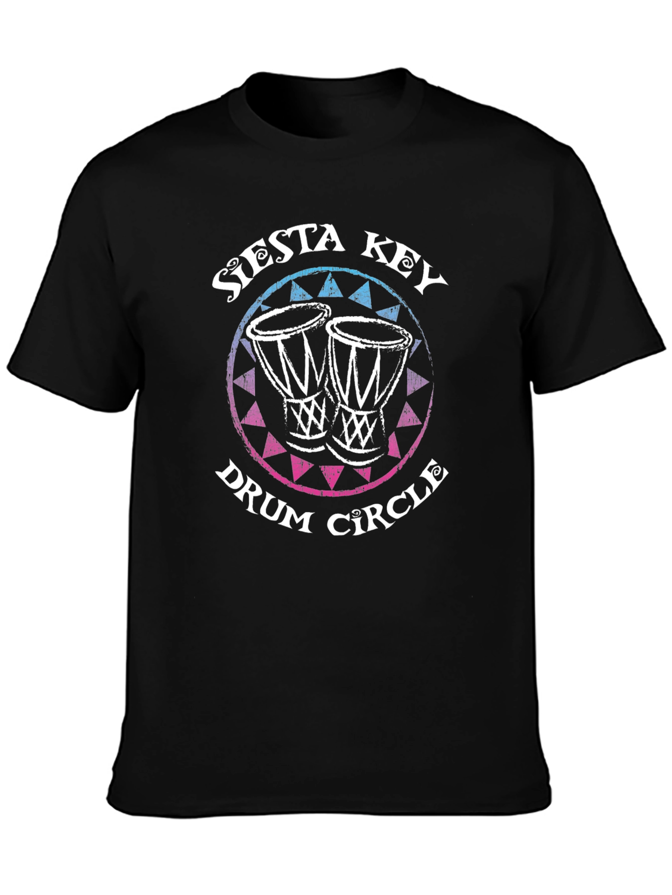 Siesta Key Drum Circle T-Shirt - Black