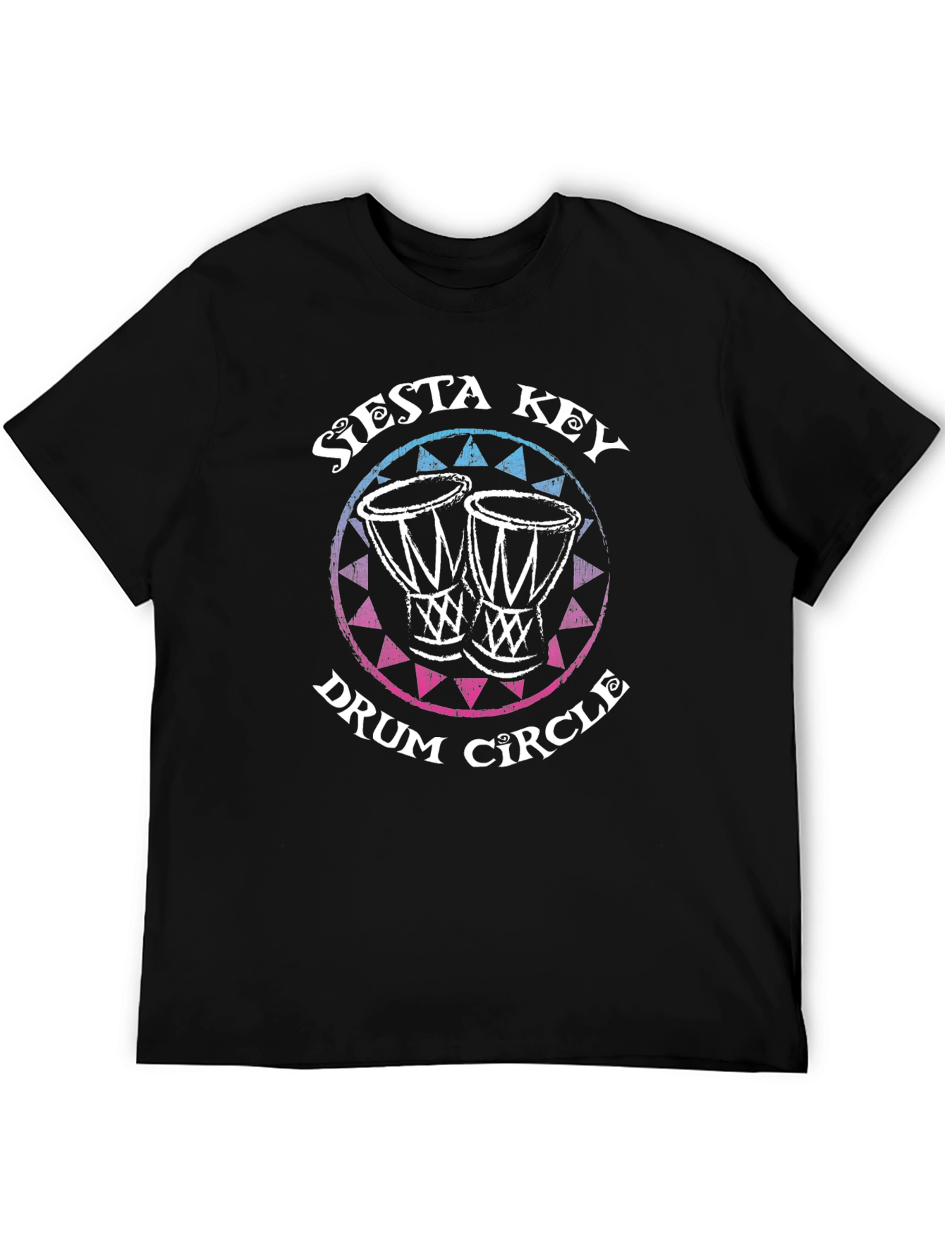 Siesta Key Drum Circle T-Shirt - Black