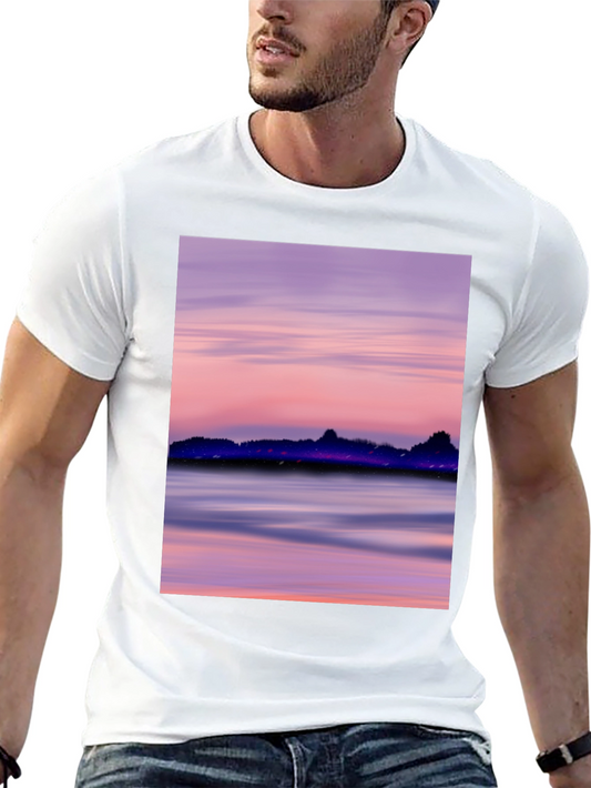 Sunset Scene Black T-Shirt