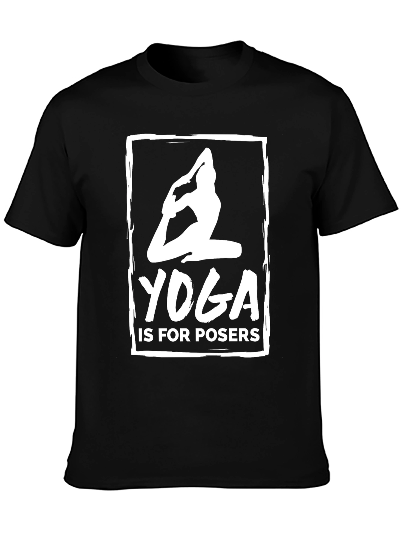 Yoga is for Posers Black Graphic T-Shirt